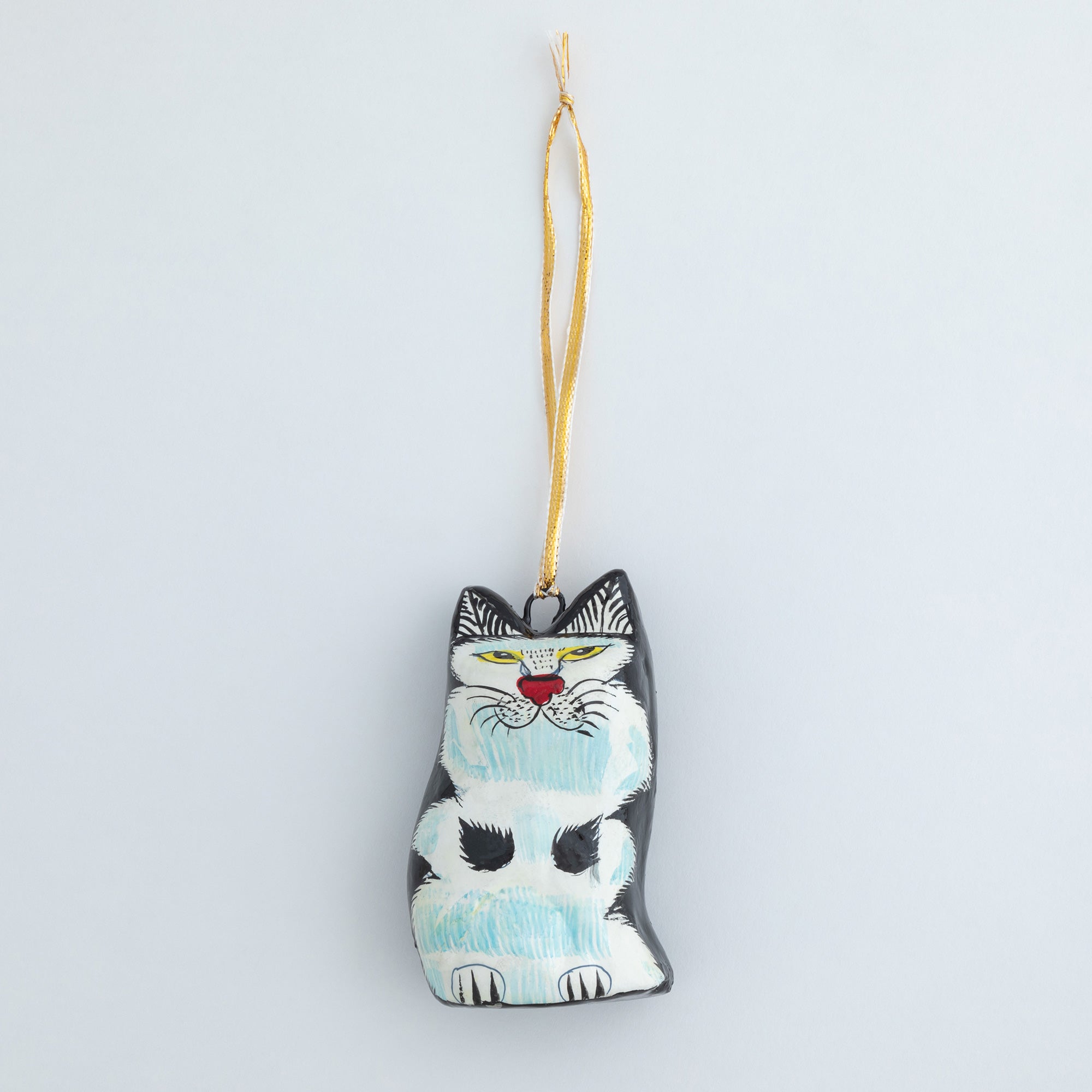 Premium Hand-Painted Cat Ornament - Unique Artisan Craft