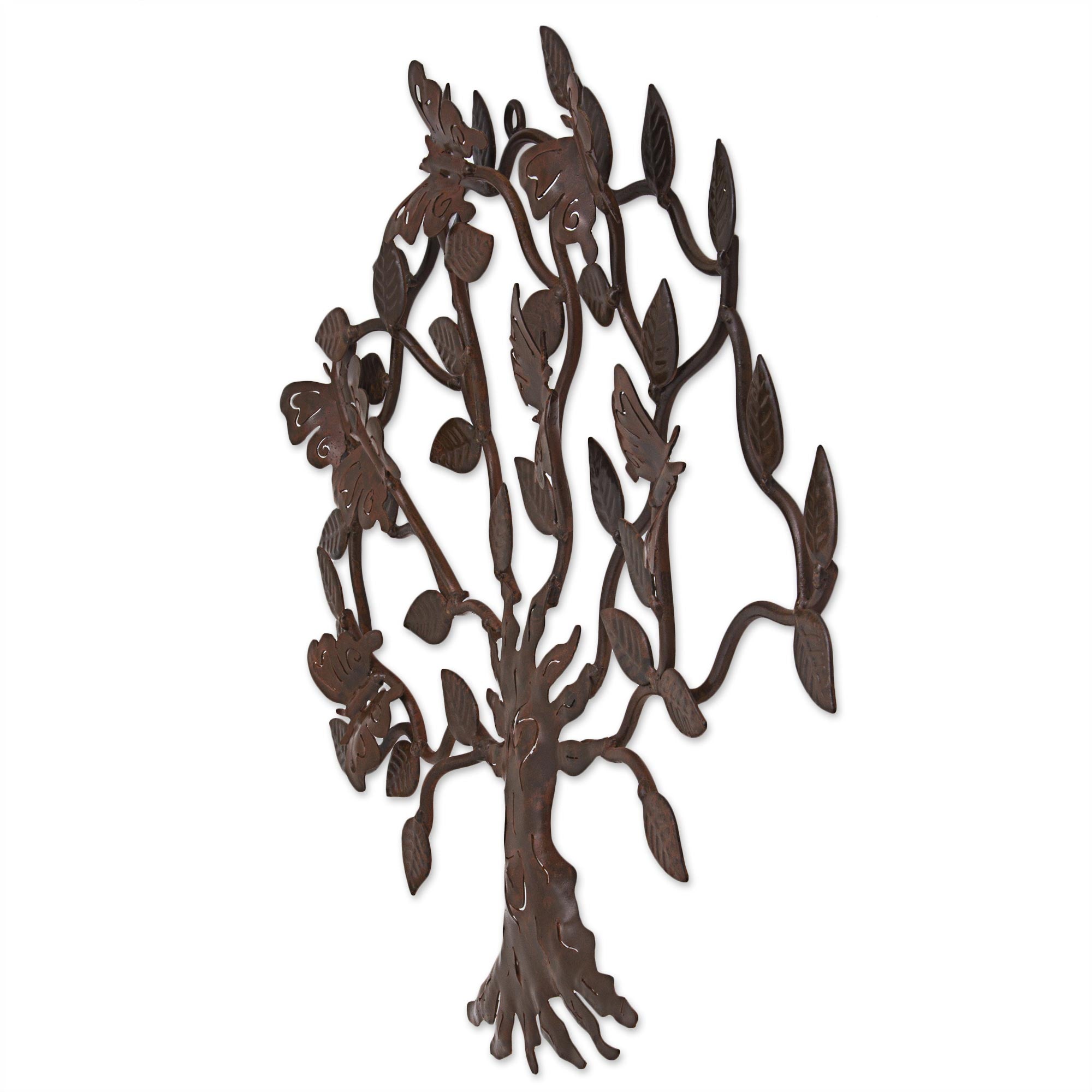 Premium Butterfly Tree Artisan Iron Wall Decor | Handcrafted Home Accent