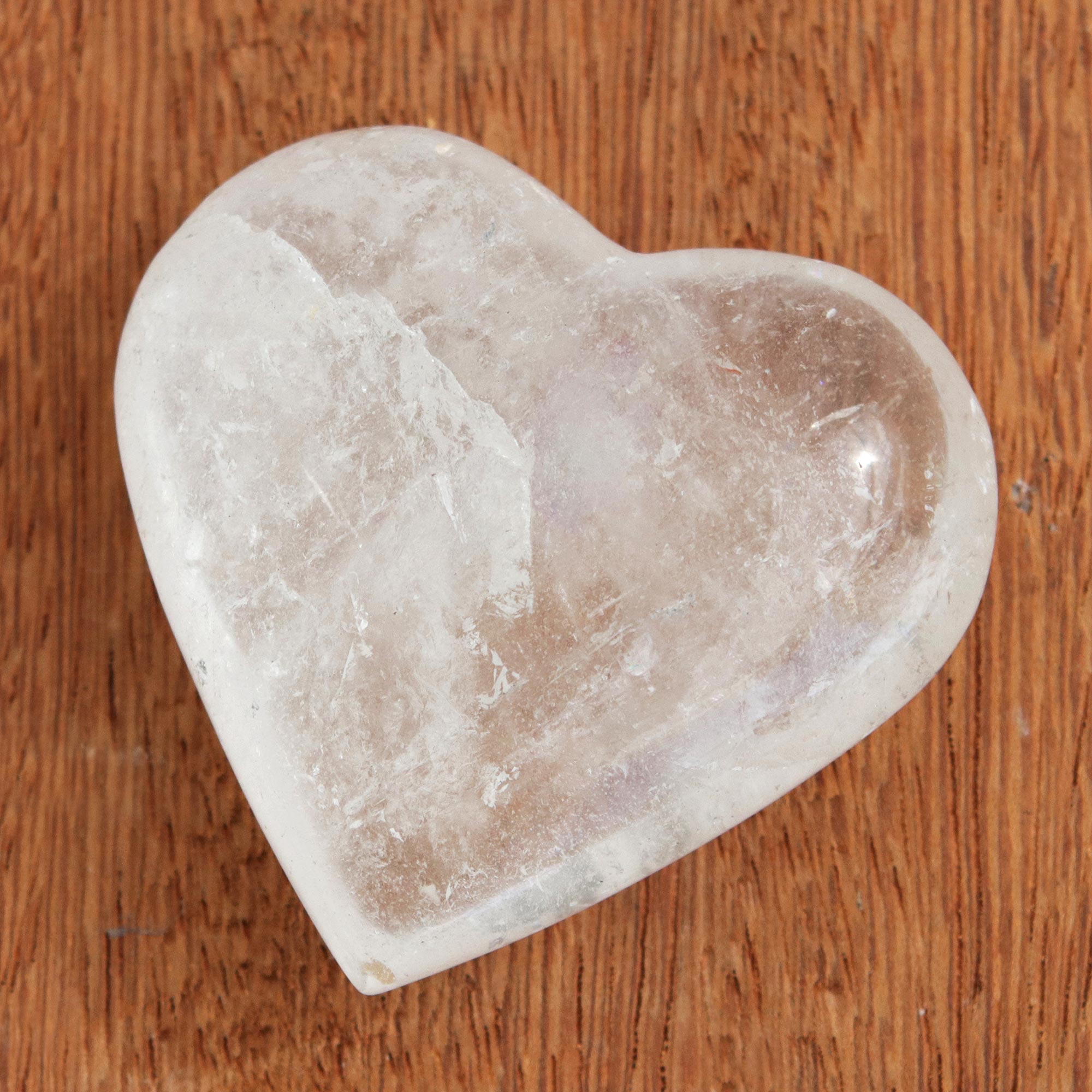 Premium Clear Crystal Quartz Heart Sculpture - Ultimate Balance & Serenity