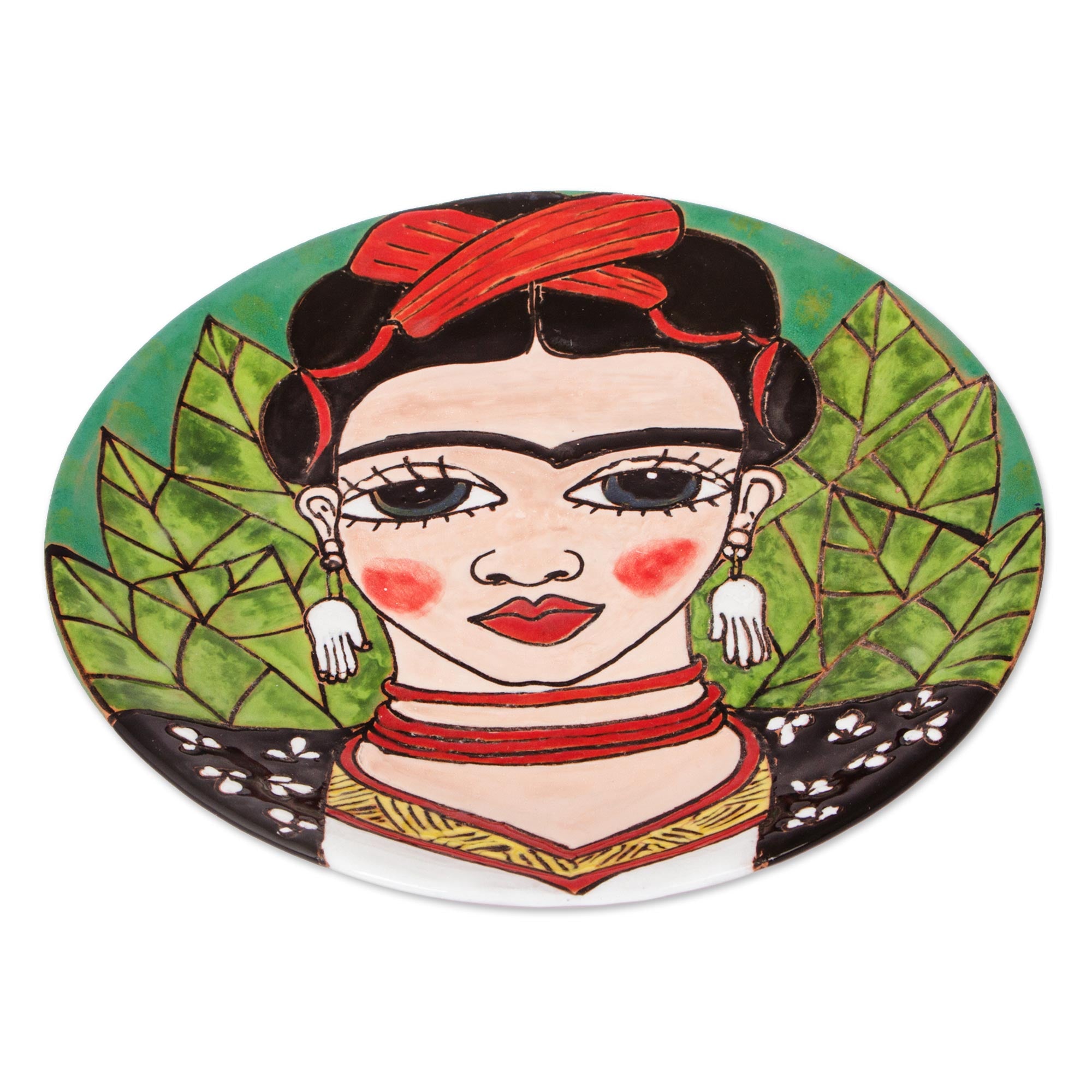 Premium Frida Kahlo Handcrafted Ceramic Wall Plate - Ultimate Artisan Decor