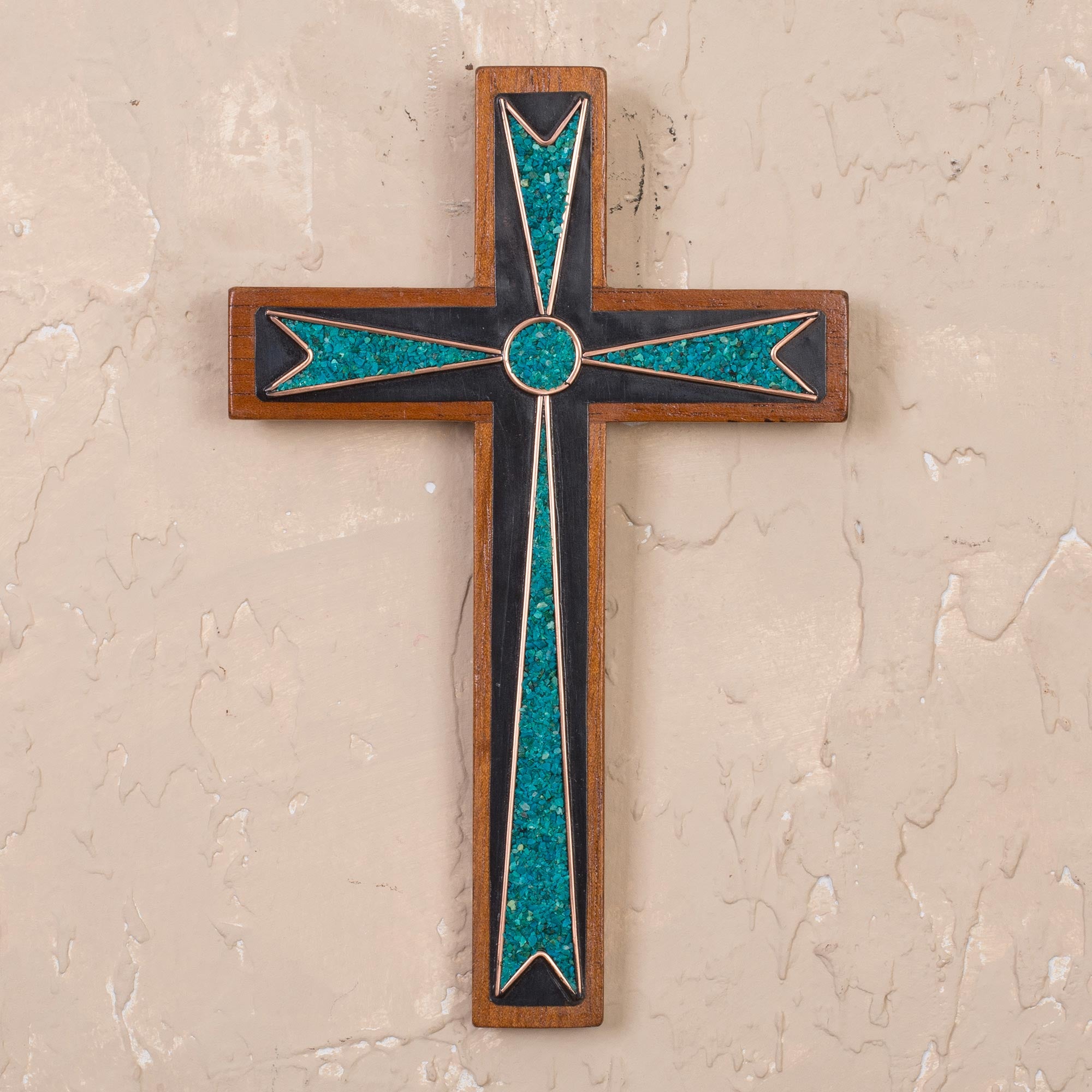 Premium Dynamic Cross - Handcrafted Bronze & Copper Wall Art