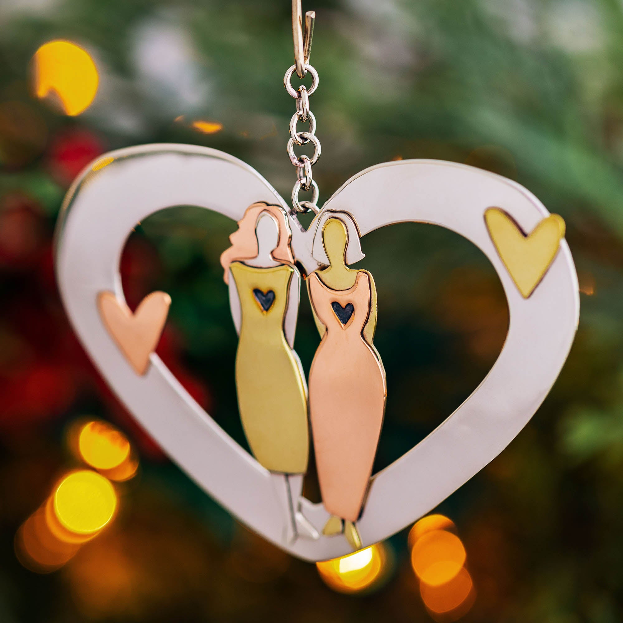 Premium Sisterhood Heart Ornament - Handmade Empowerment Decor