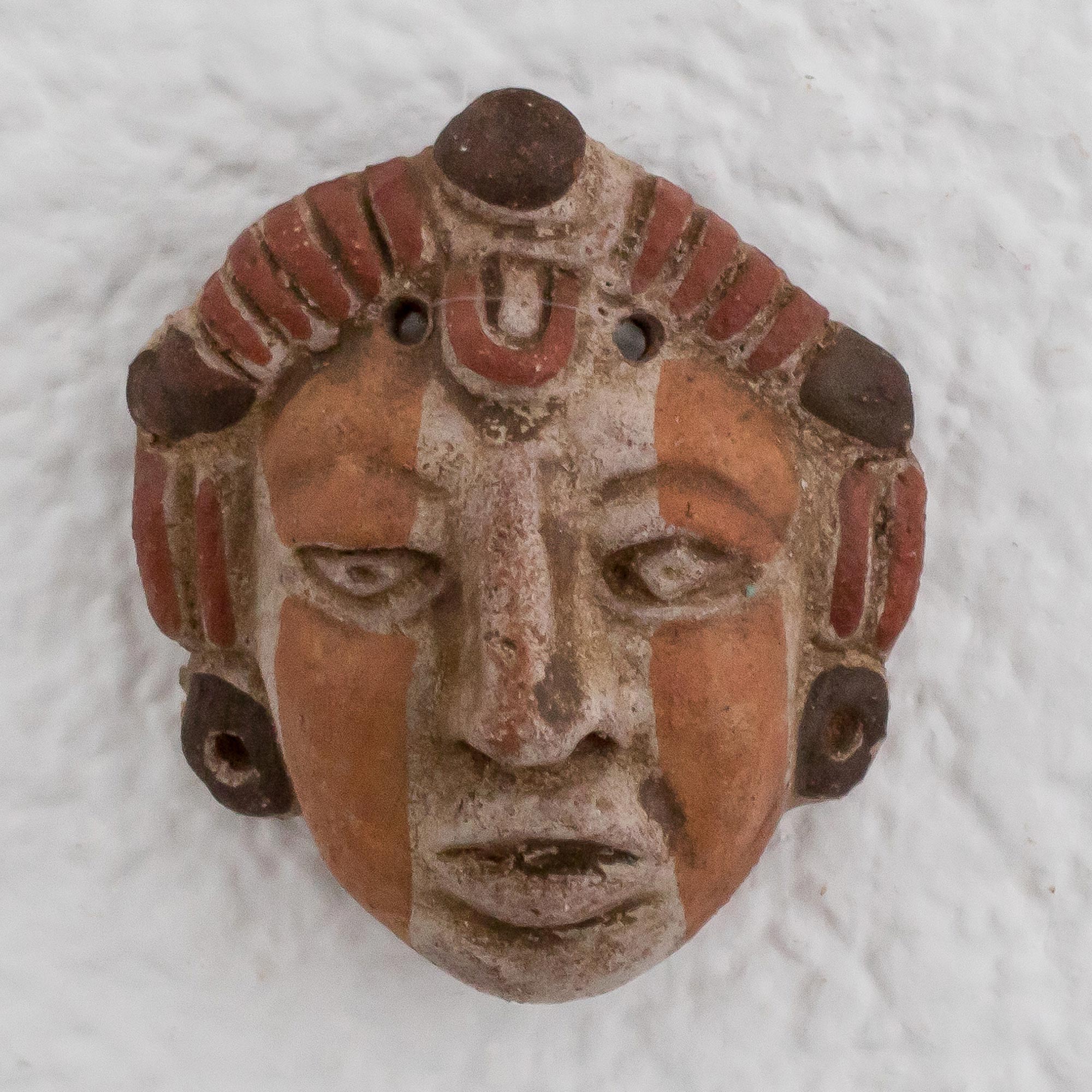 Premium Mayan Queen Ceramic Wall Mask - Handcrafted Art from El Salvador