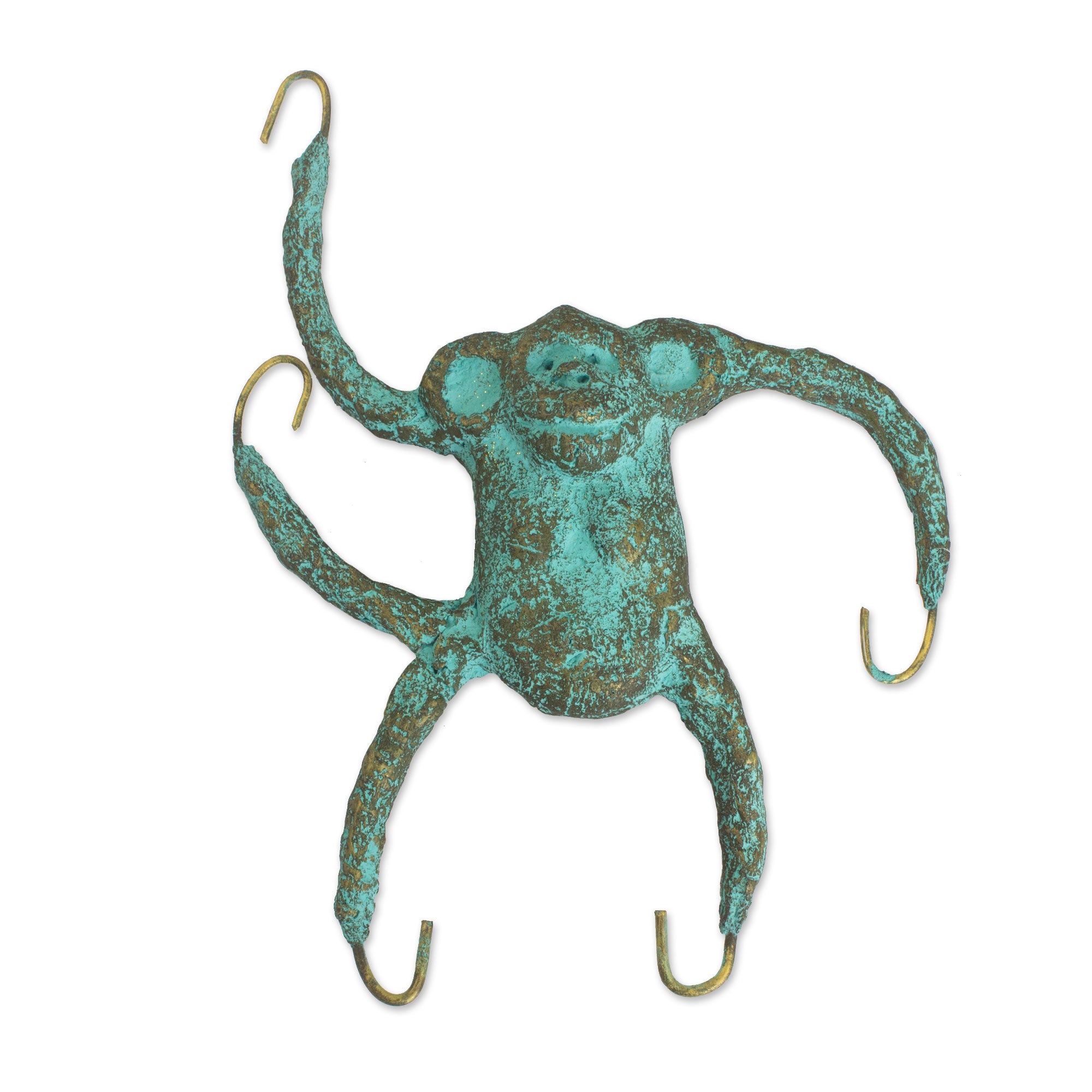 Premium Handcrafted Monkey Wall Sculpture - Eco-Friendly Recycled Art