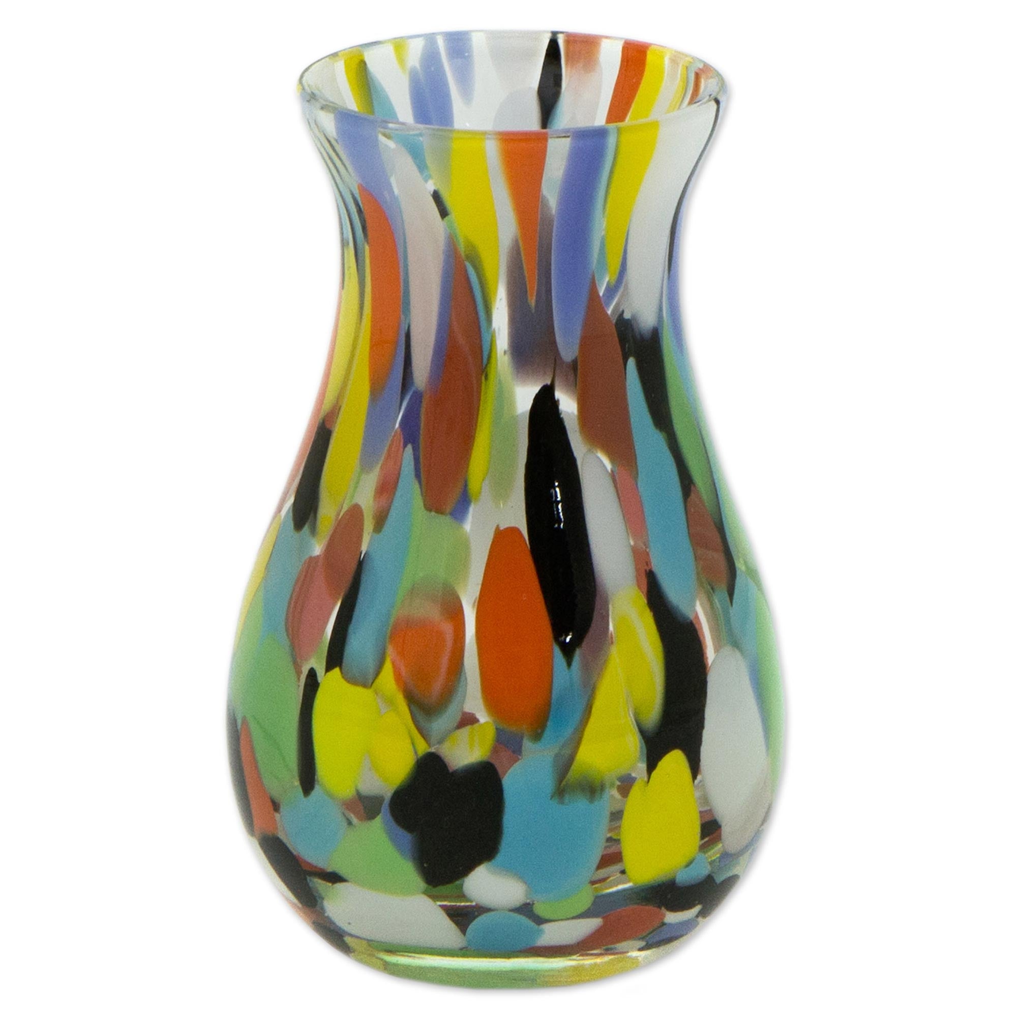 Premium Impressionist Spring Glass Vase - Handcrafted Art Piece