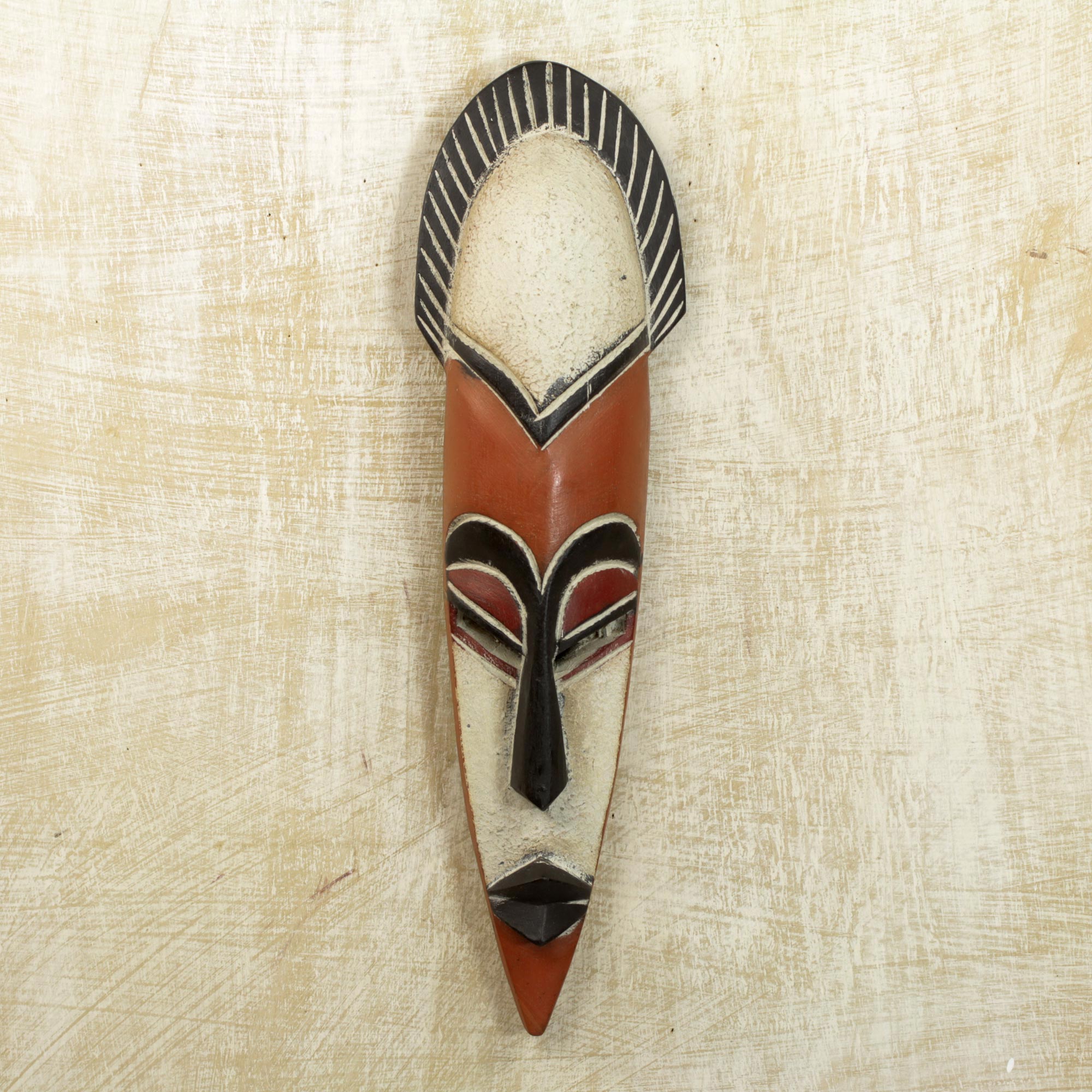 Premium African Wood Mask - Protect the Forest
