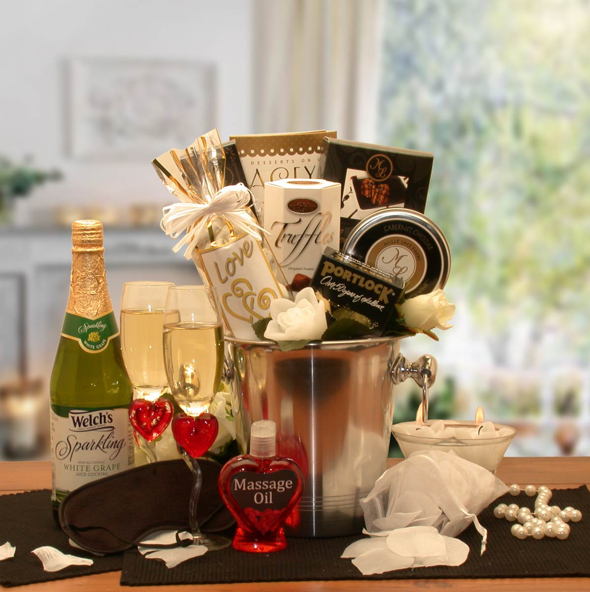Ultimate Romantic Evening Gift Basket for Couples