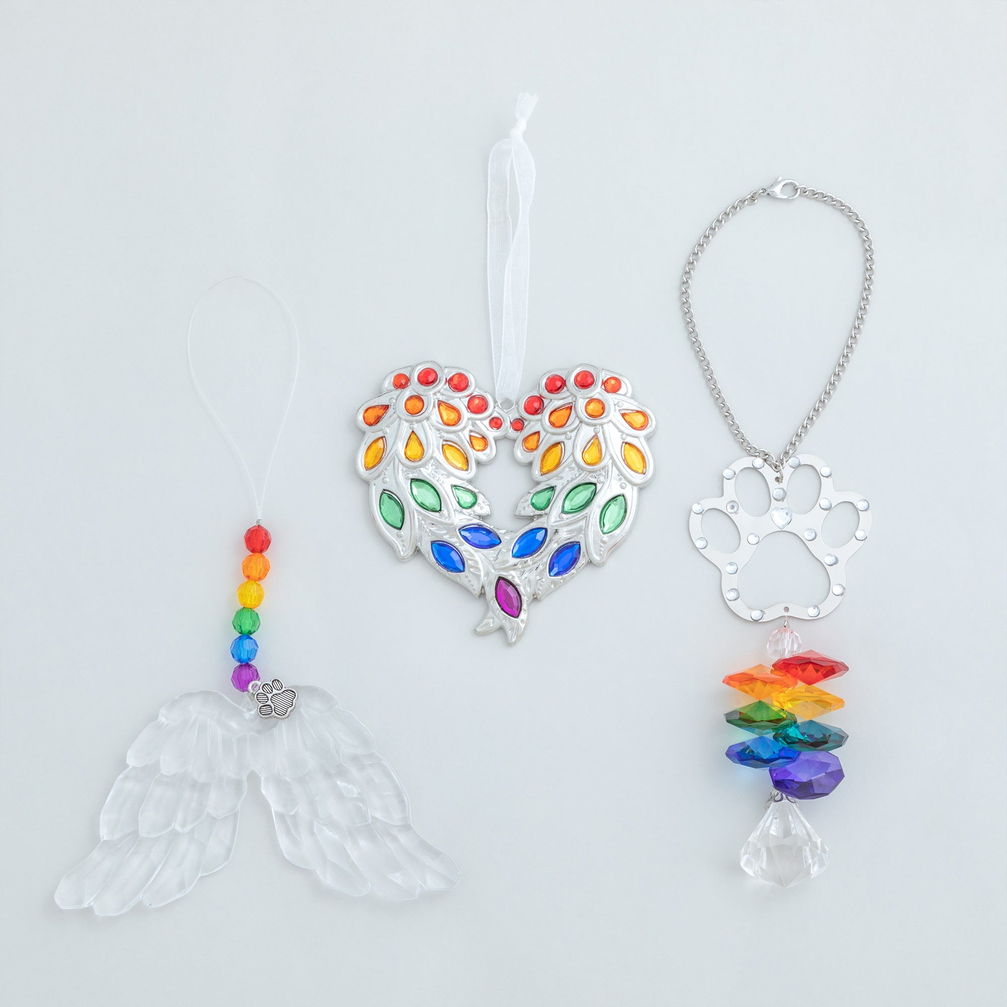 Premium Rainbow & Paws Memorial Ornament
