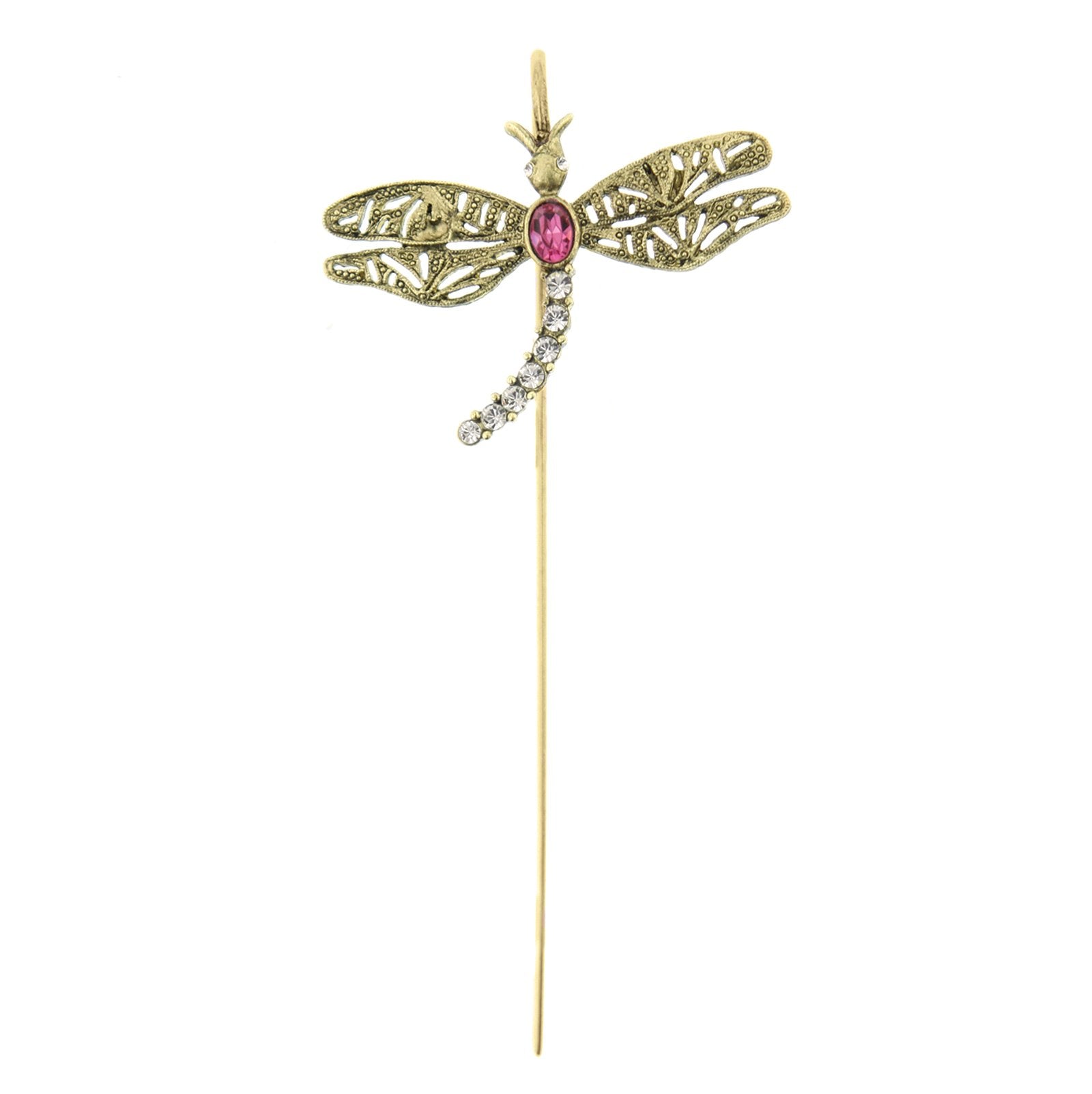 Premium Gold-Tone Crystal Dragonfly Bookmark - Ultimate Reading Companion