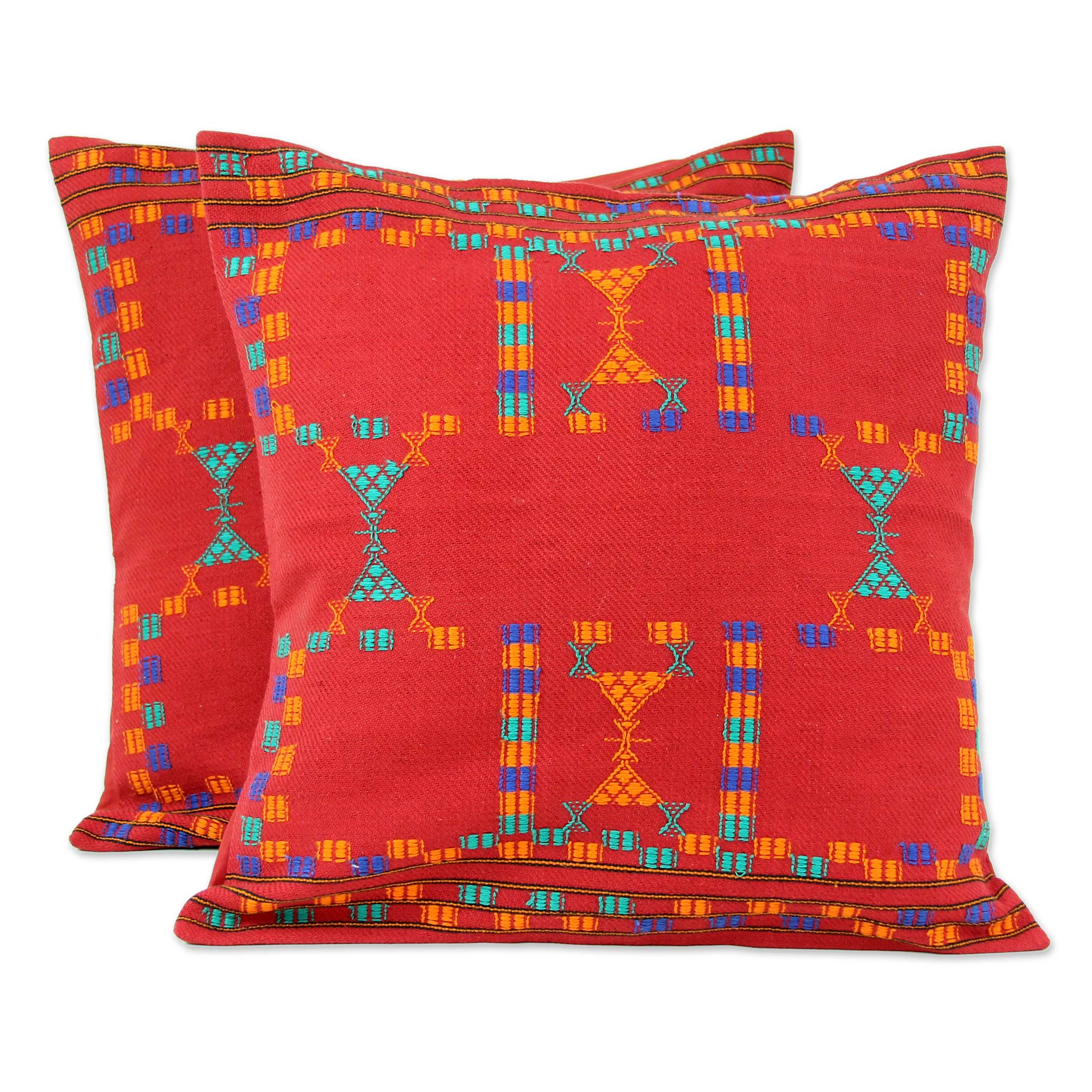 Premium Sequences Cotton Cushion Covers - Set of 2