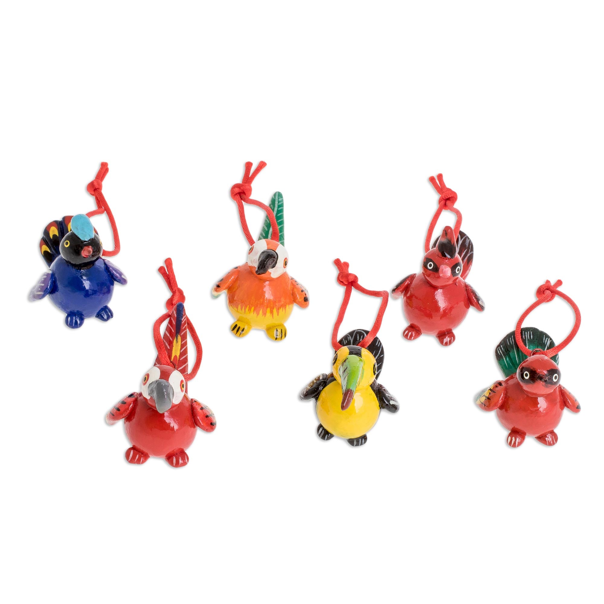 Premium Handcrafted Tropical Bird Ceramic Ornament Collection