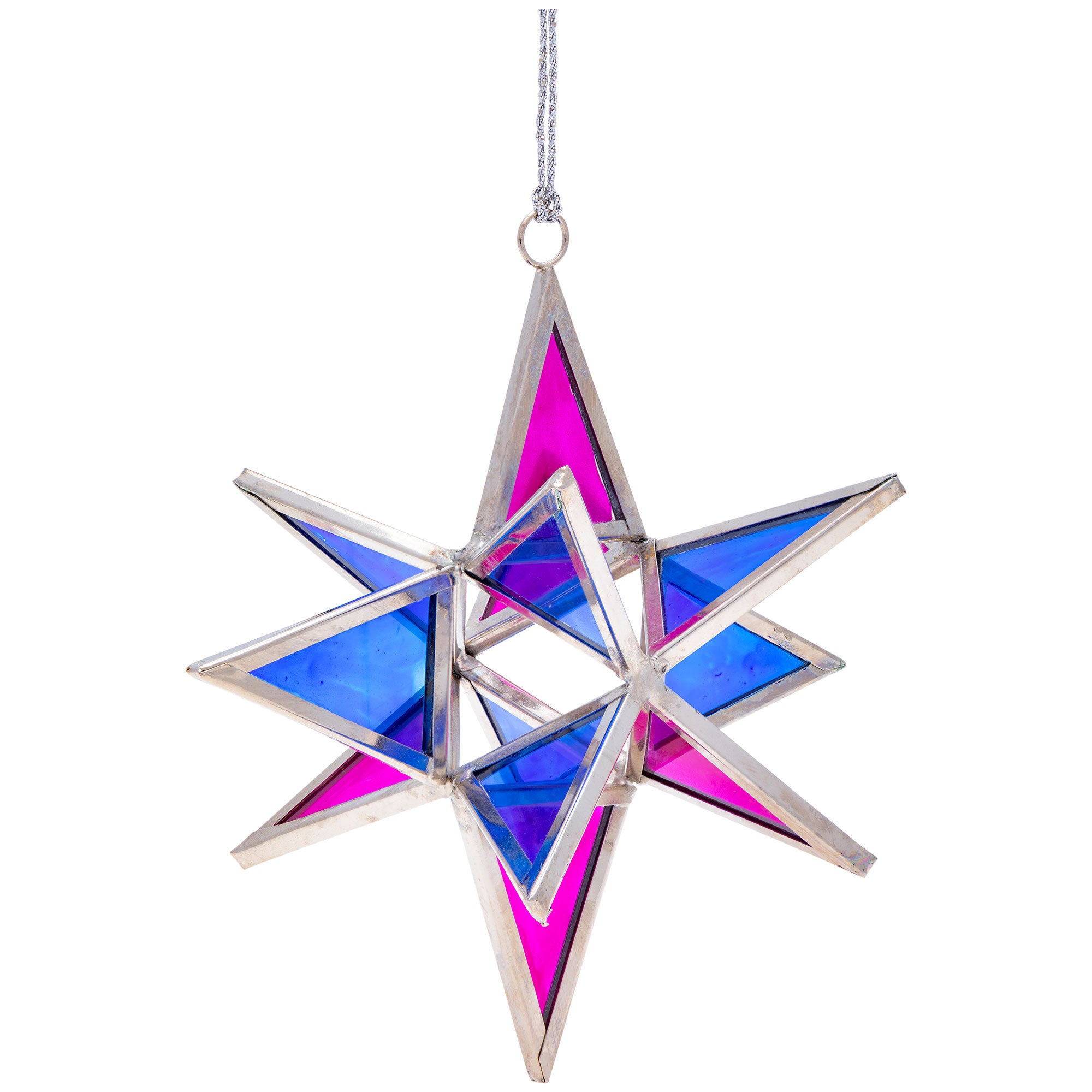 Premium Handcrafted Moravian Star Ornament | Fair Trade Stained Glass Decor