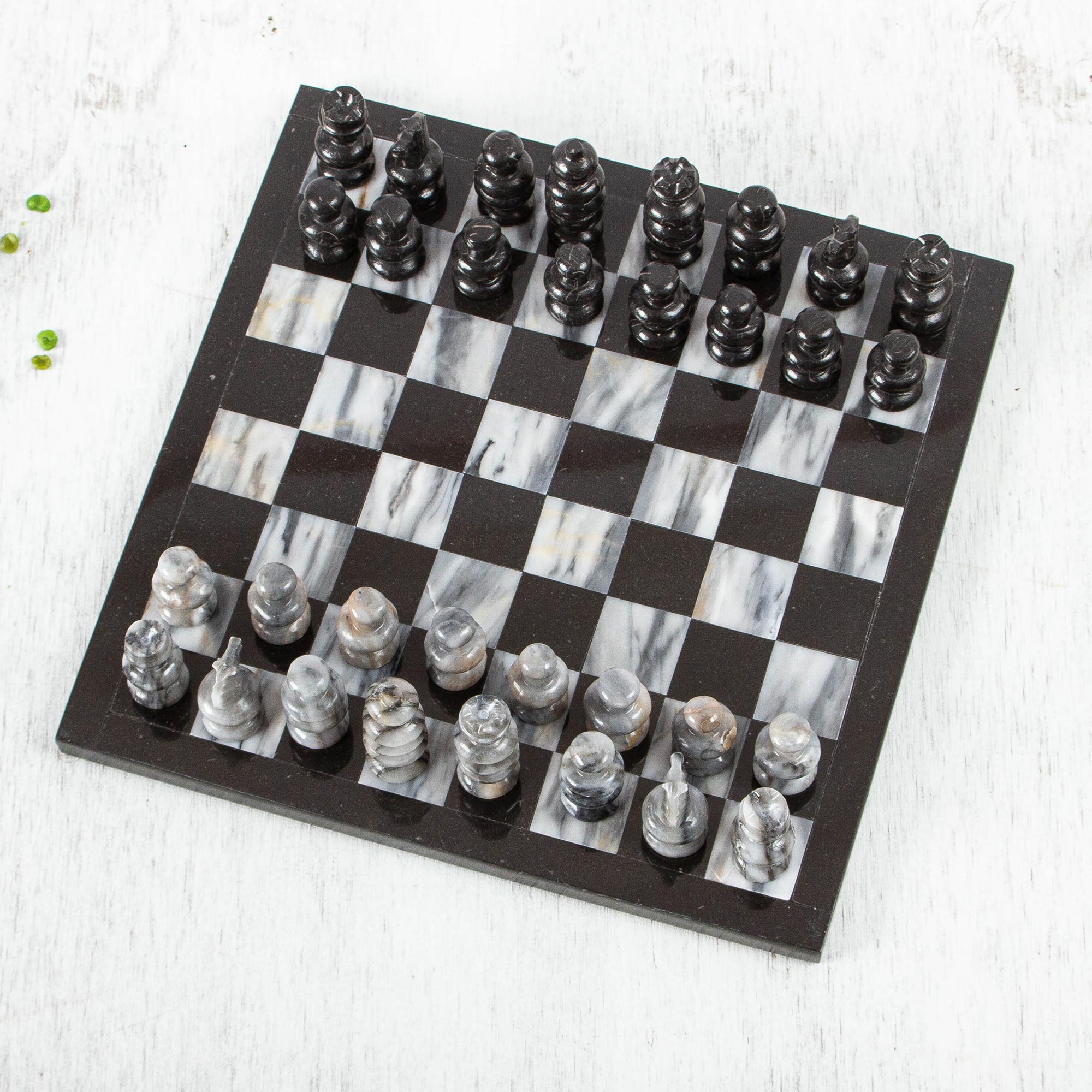 Premium Handcrafted Marble Chess Set - Elegant 11