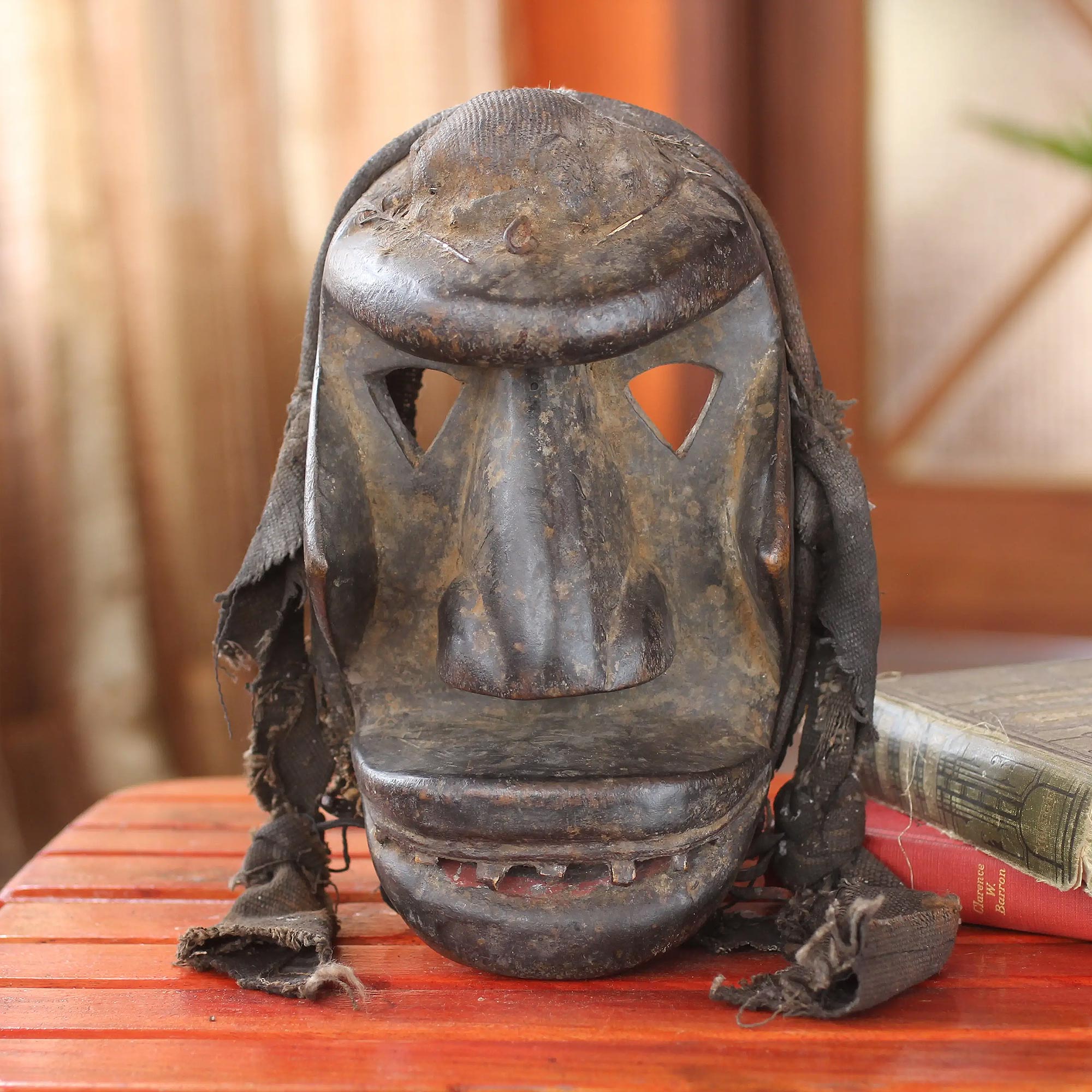 Premium Hand-Carved Woman's War Spirit Mask - Ivory Coast Artisan Craft