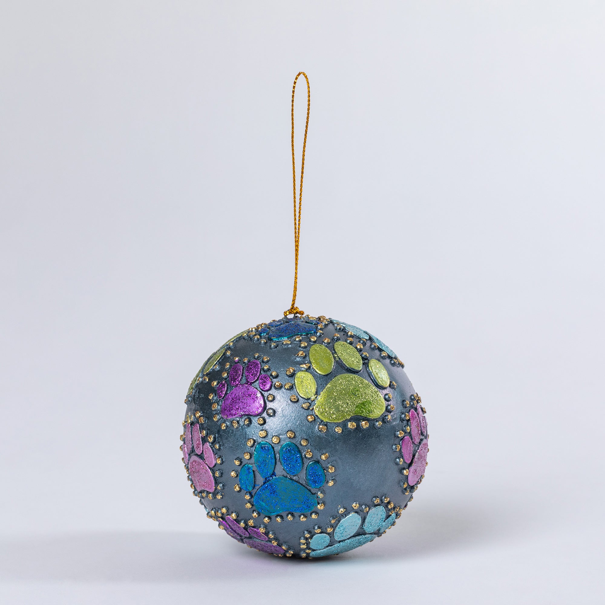 Premium Beaded Paw Print Ornament | Fair Trade Handcrafted