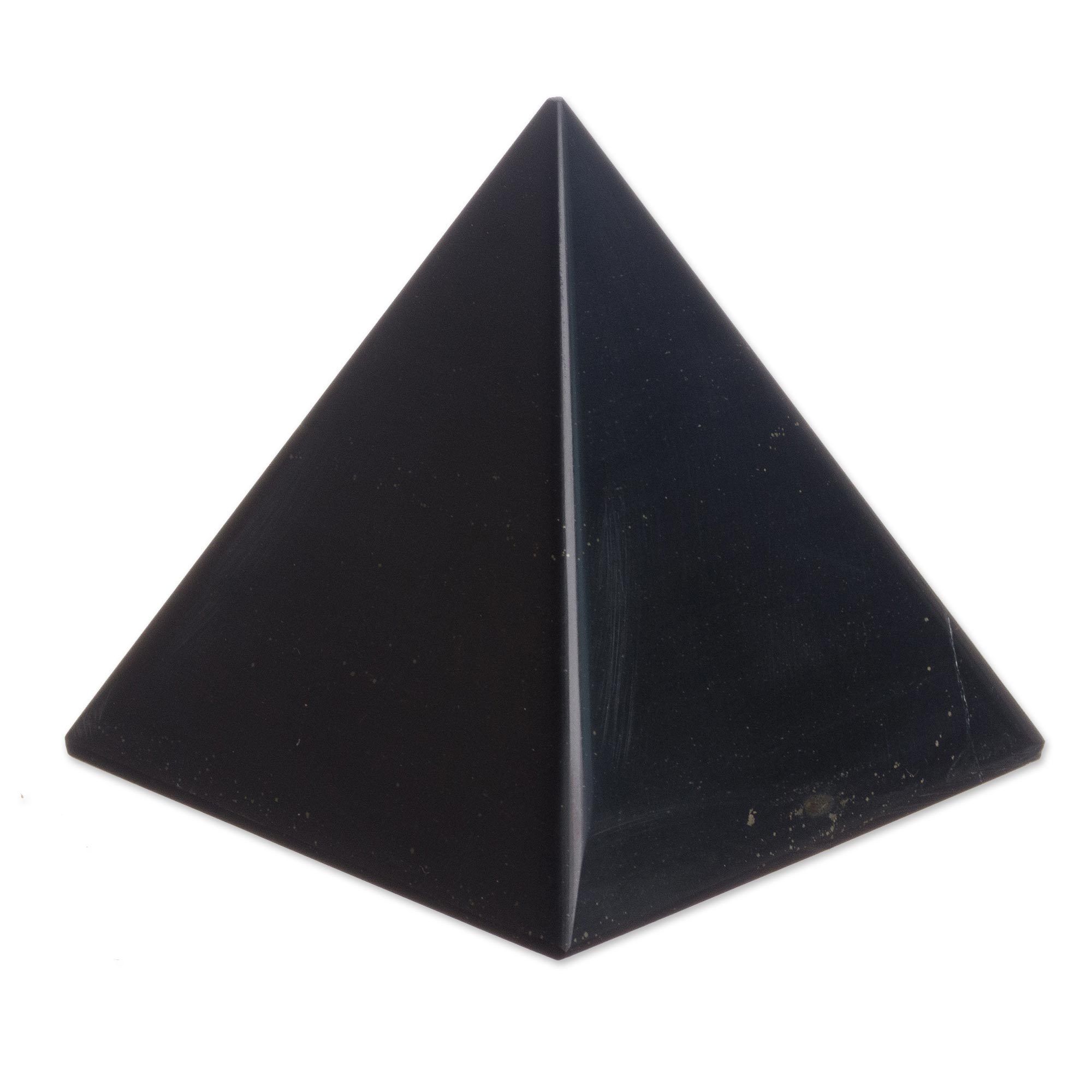 Premium Black Onyx Energy Pyramid - Ultimate Serenity Stone