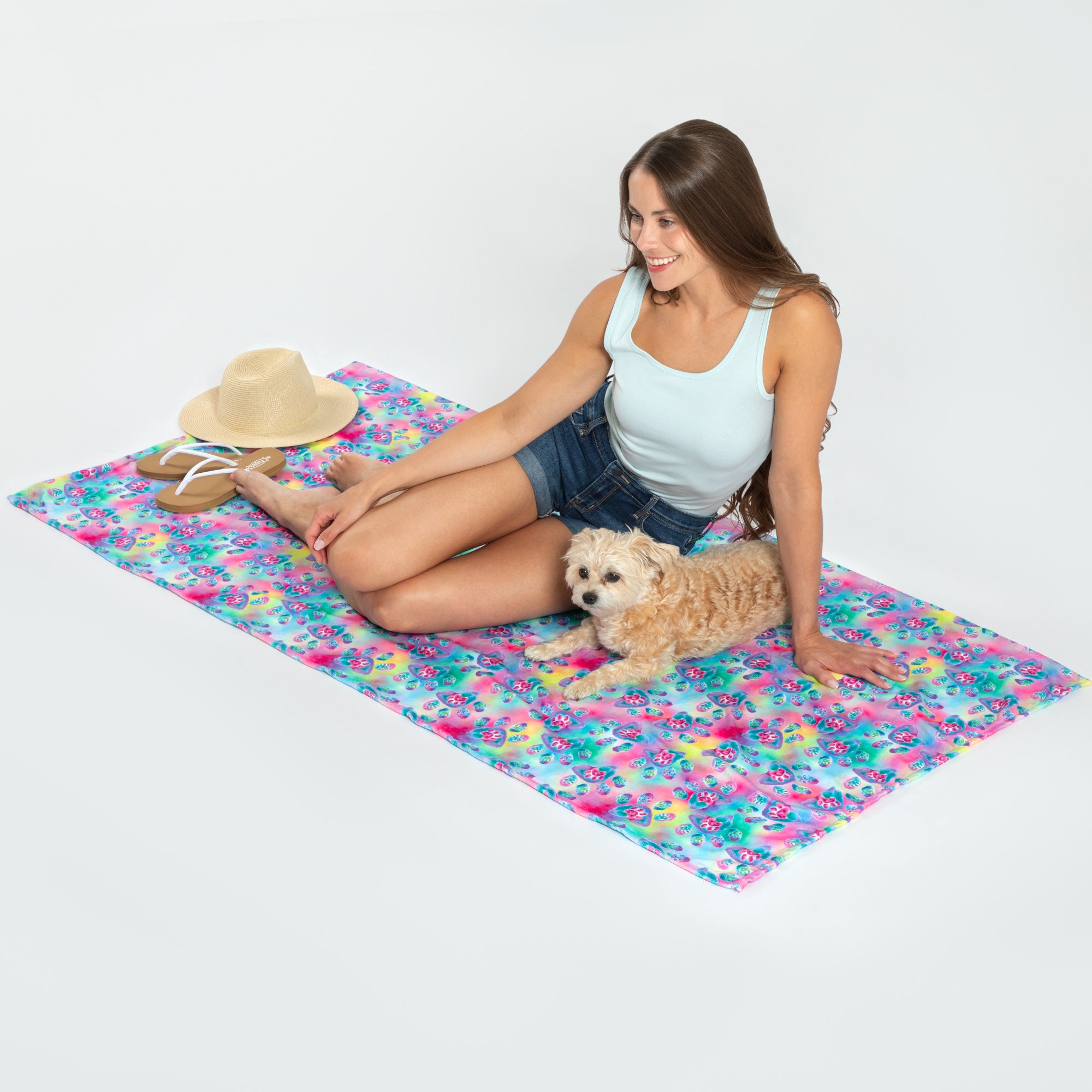 Premium Paw Print Oversized Quick-Dry Towel