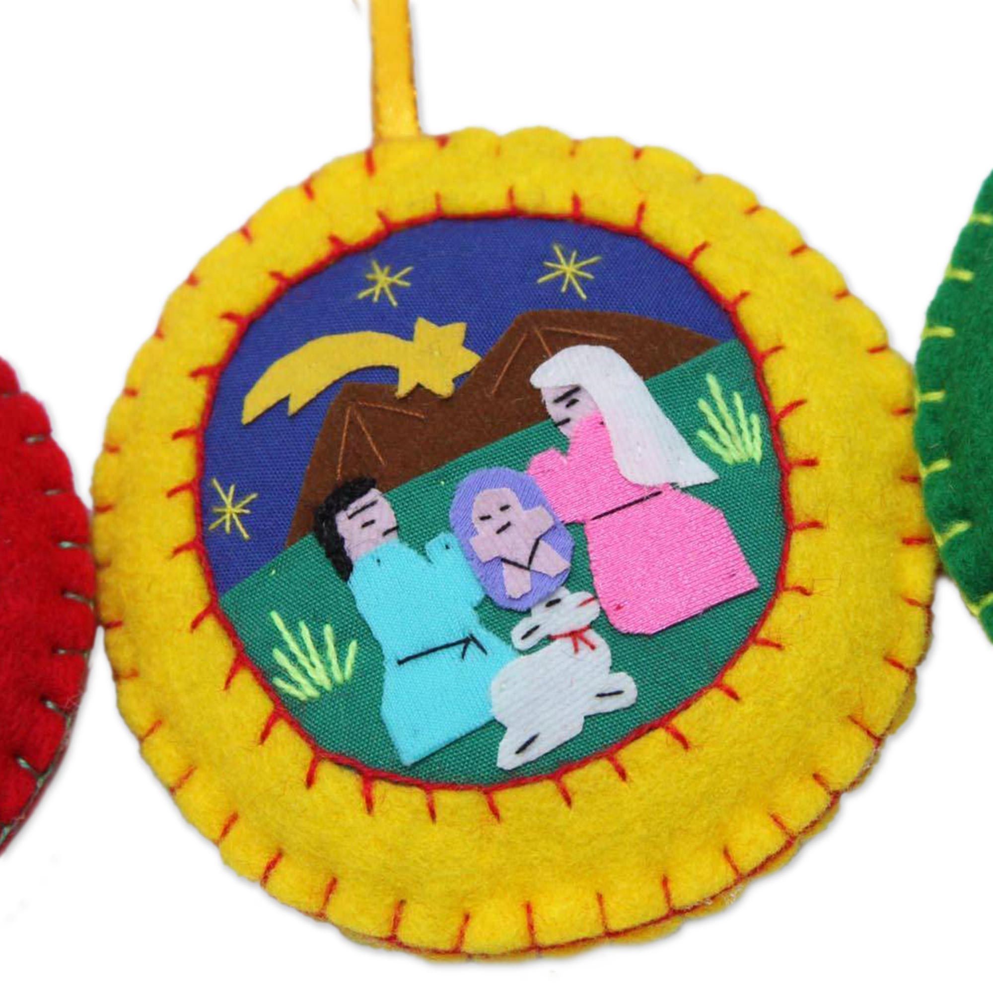 Premium Handmade Christmas Ornaments Set of 6 - Holy Family Collection