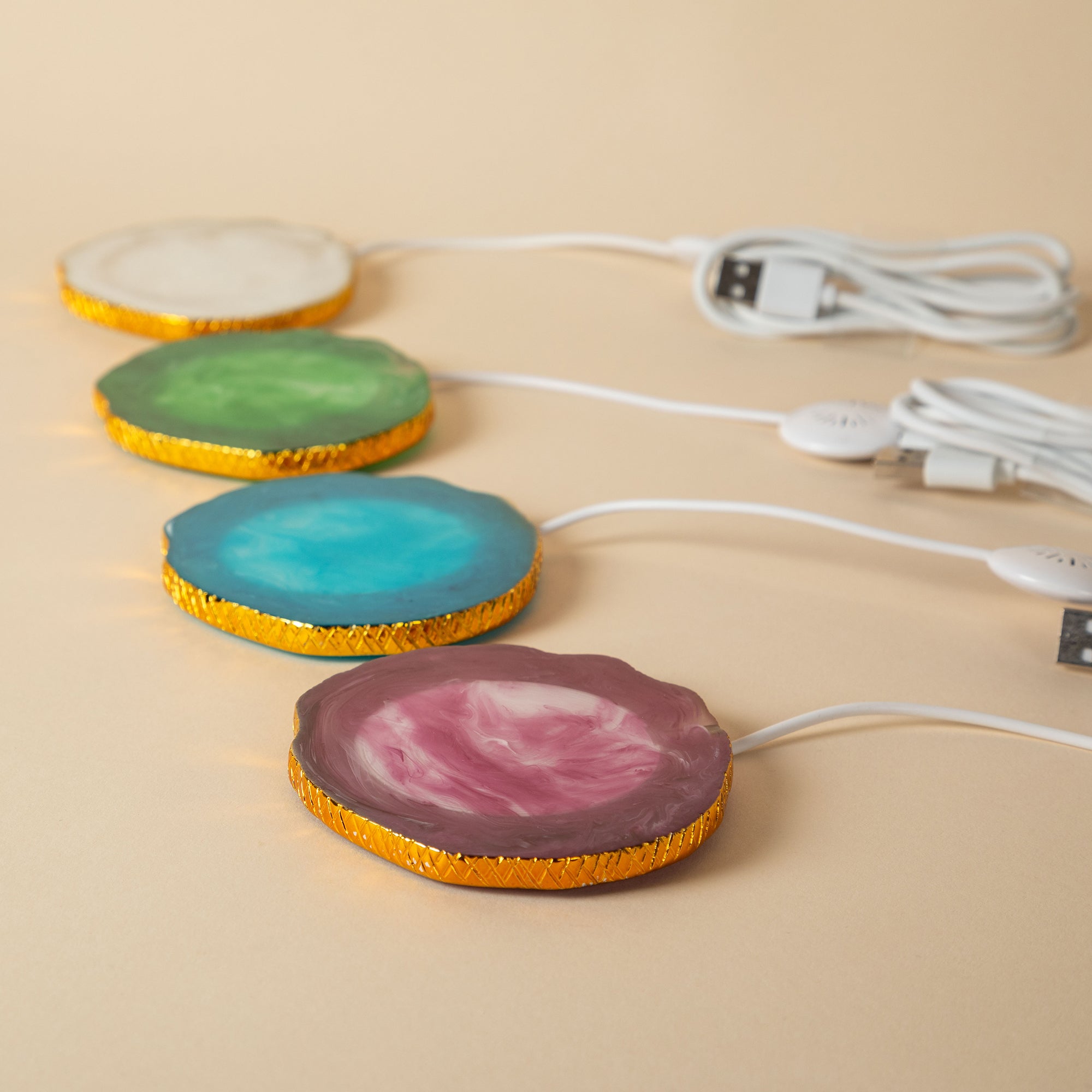 Premium Wireless Charging Agate Crystal Pad - Ultimate Style & Fast Charge