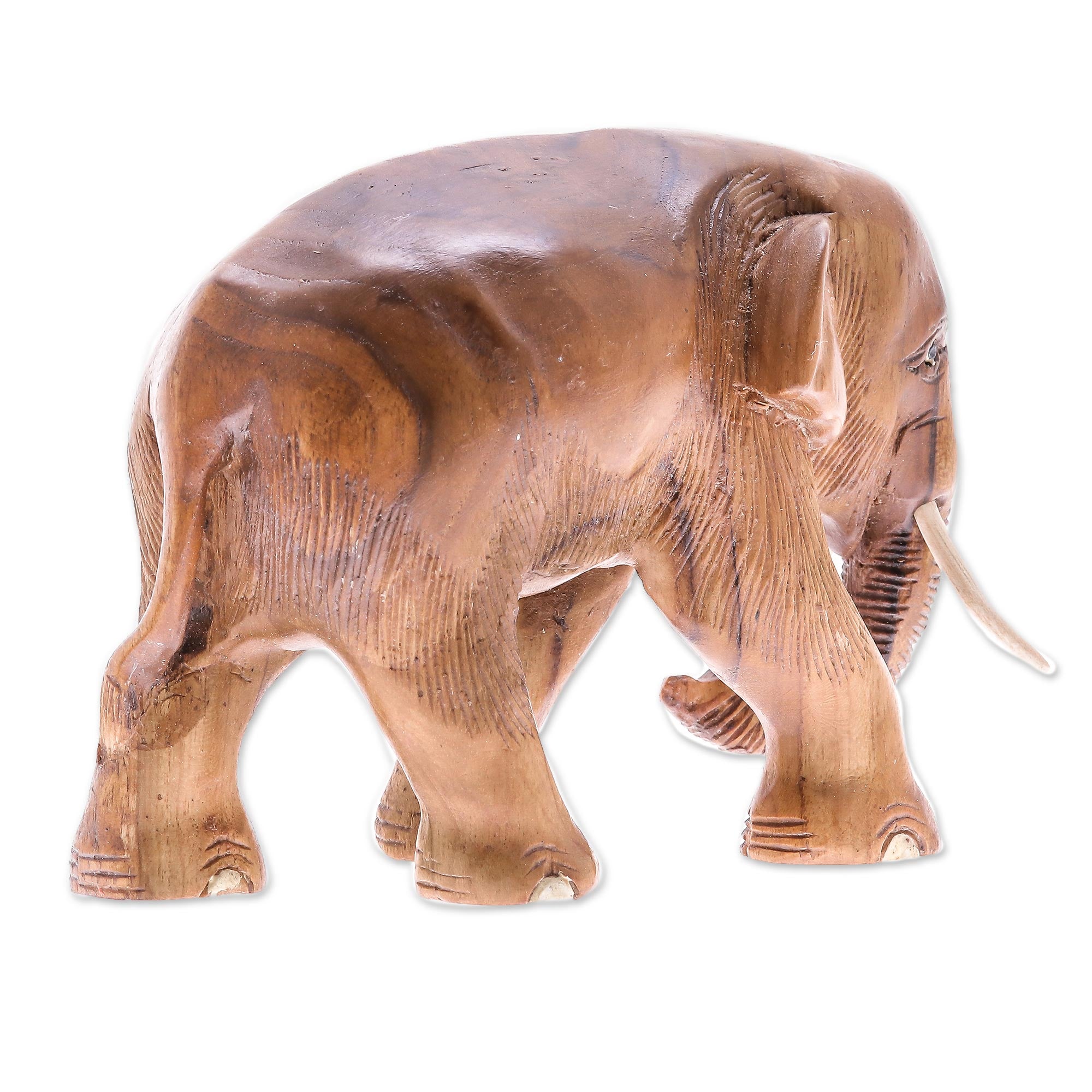 Premium Hand-Carved Teak Wood Elephant Sculpture – Nature-Inspired Art from Thailand