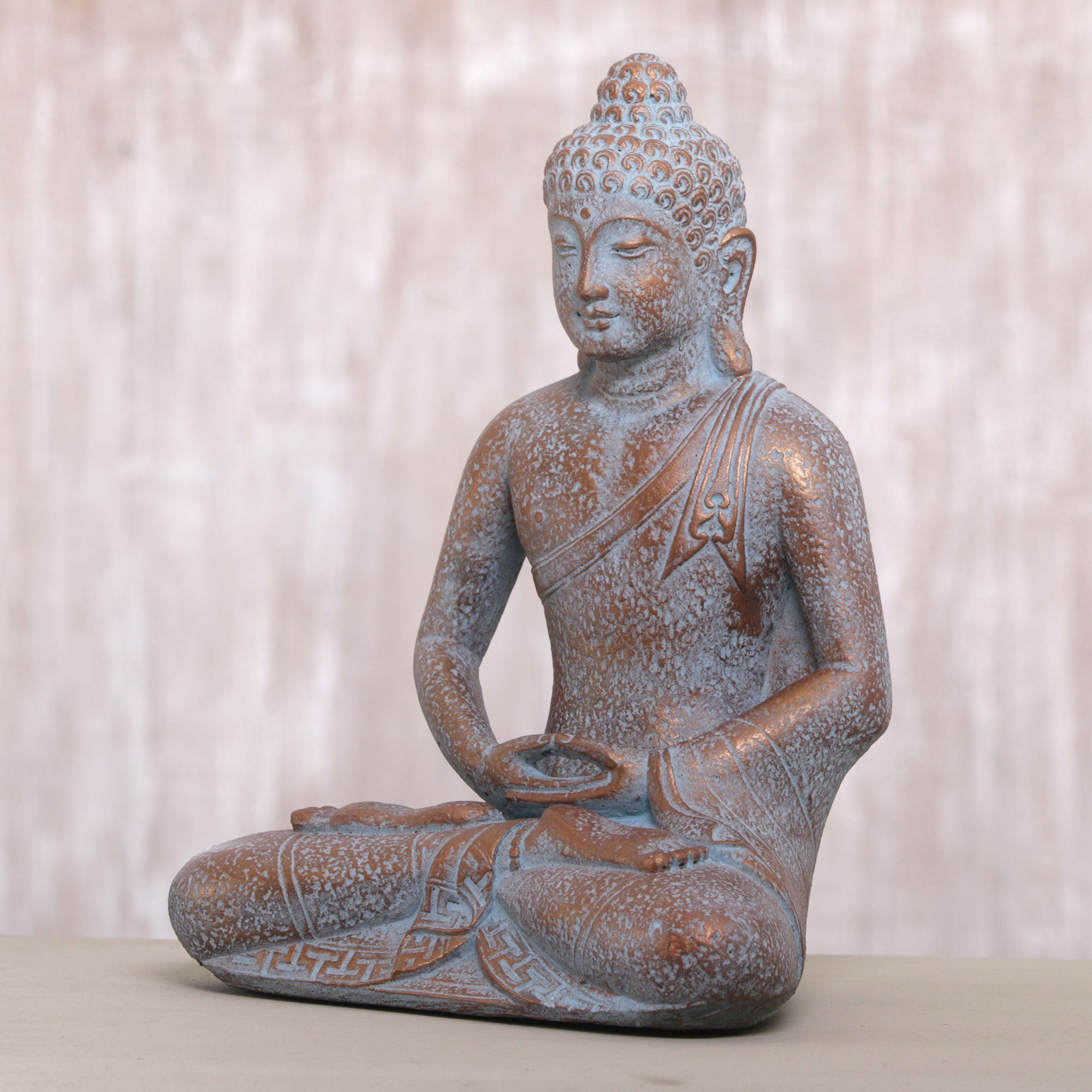 Premium Borobudur Buddha Stone Sculpture - Handcrafted Indonesian Art
