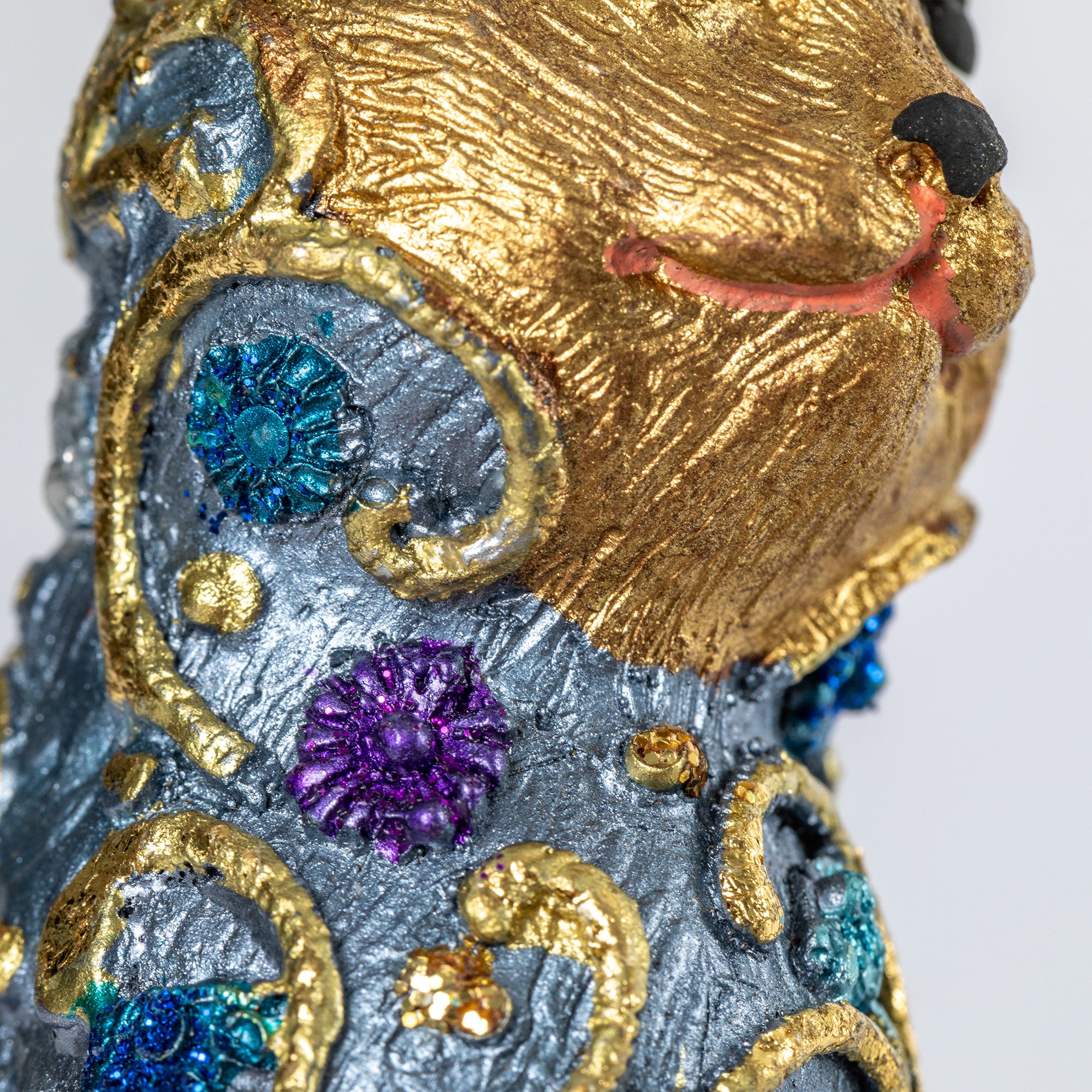 Premium Handcrafted Cat Beaded Ornament - Fair Trade Holiday Decor