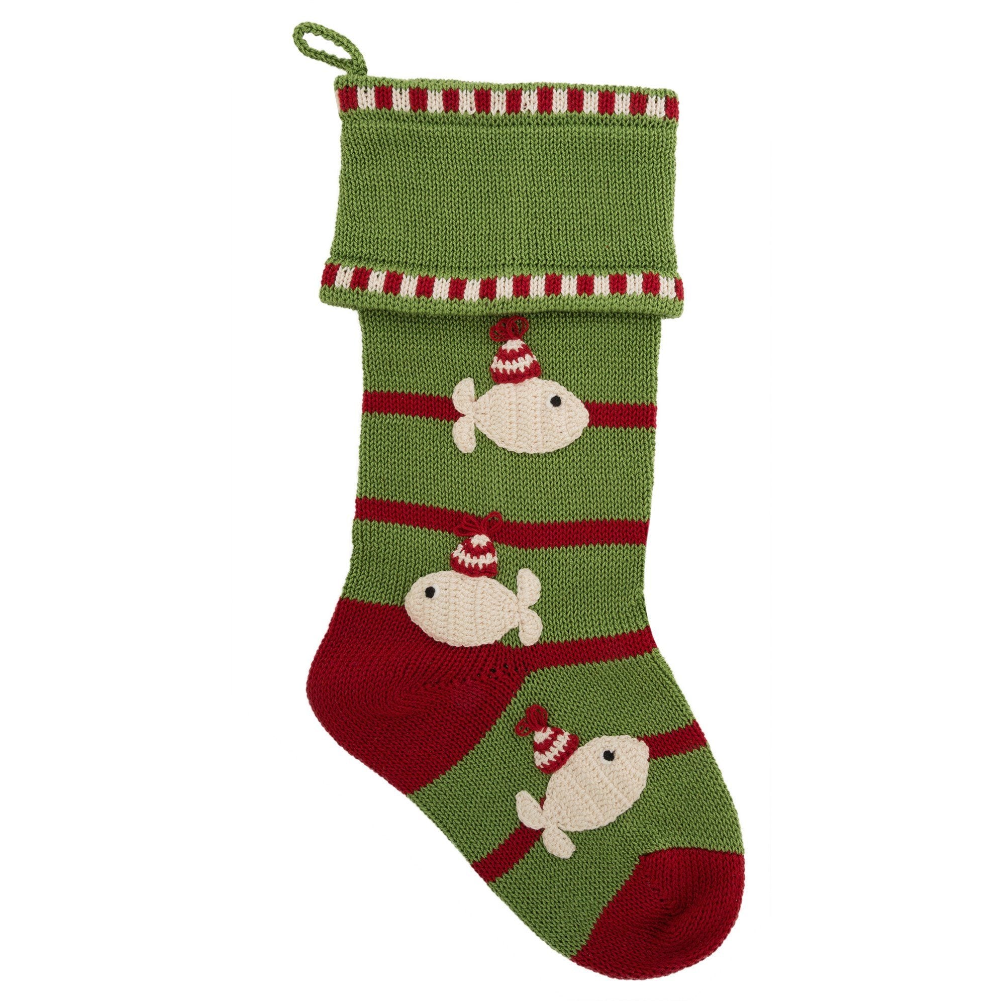 Premium Hand-Knit Cat Christmas Stocking - Armenian Artisan Craft