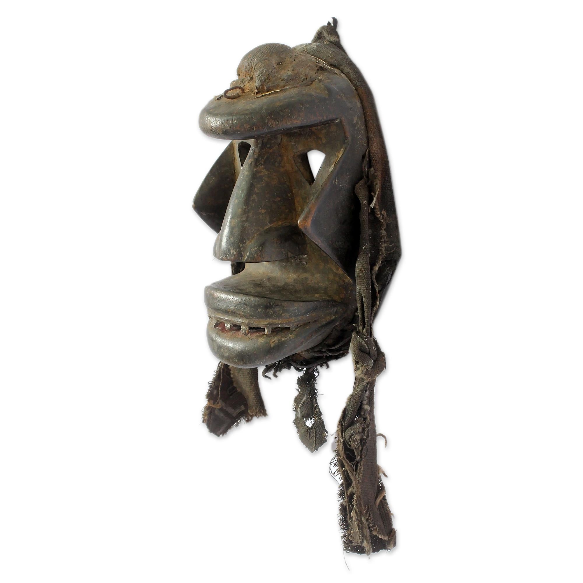 Premium Hand-Carved Woman's War Spirit Mask - Ivory Coast Artisan Craft