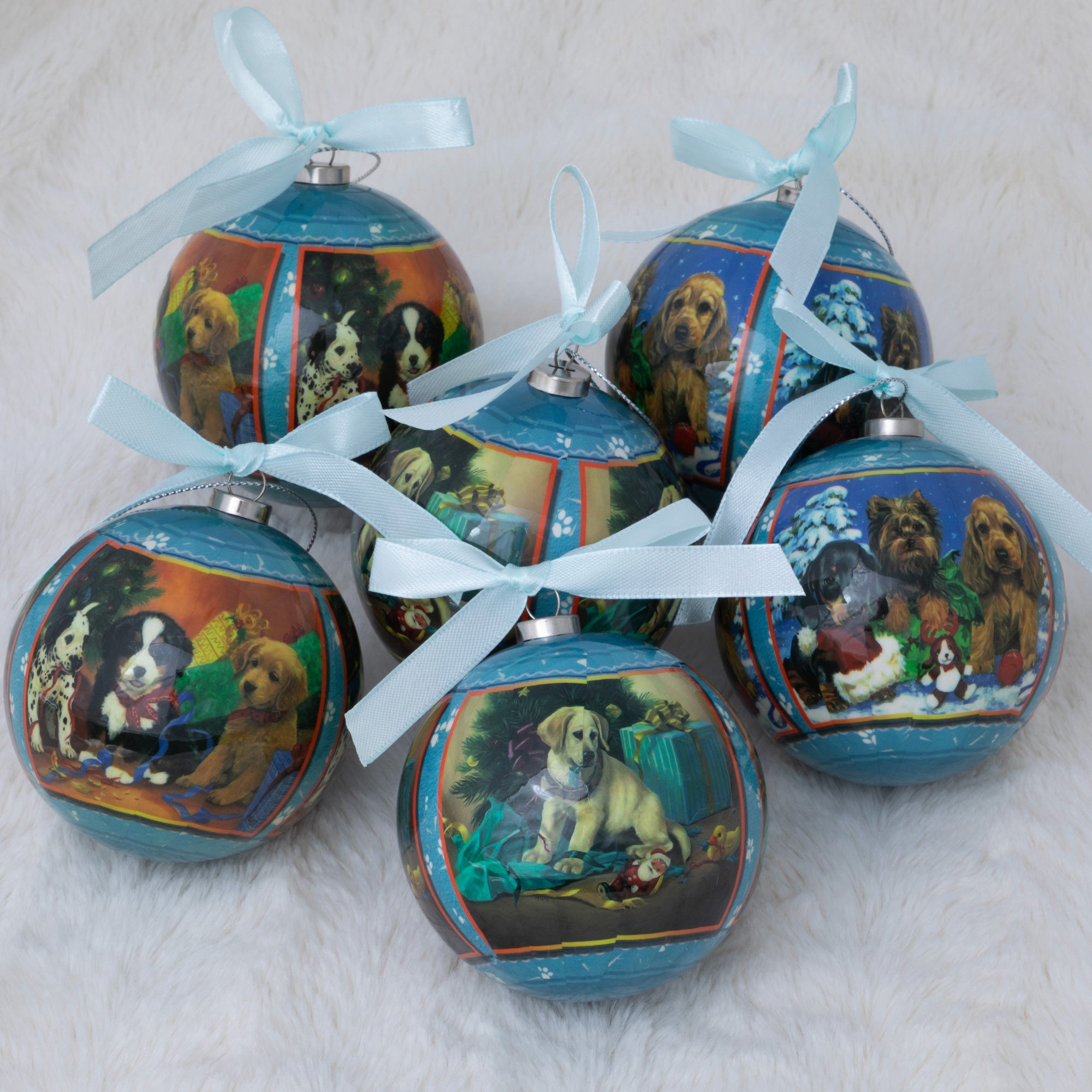 Premium Pet Lovers Christmas Ornament Set - 6 Piece Collection
