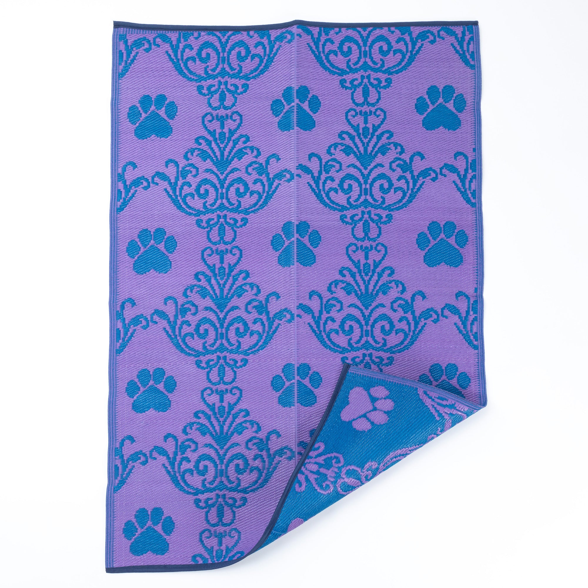 Premium Paw Print Reversible Outdoor Rug