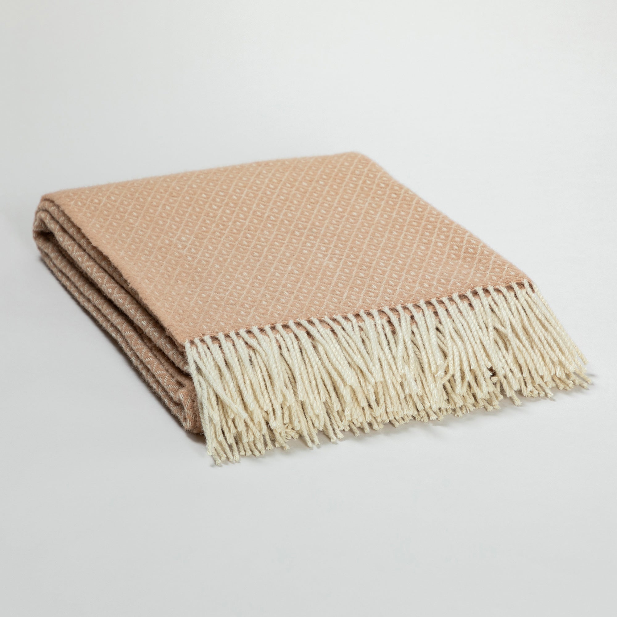 Premium Ukrainian 100% Wool Fringed Throw Blanket - Ultimate Warmth & Style