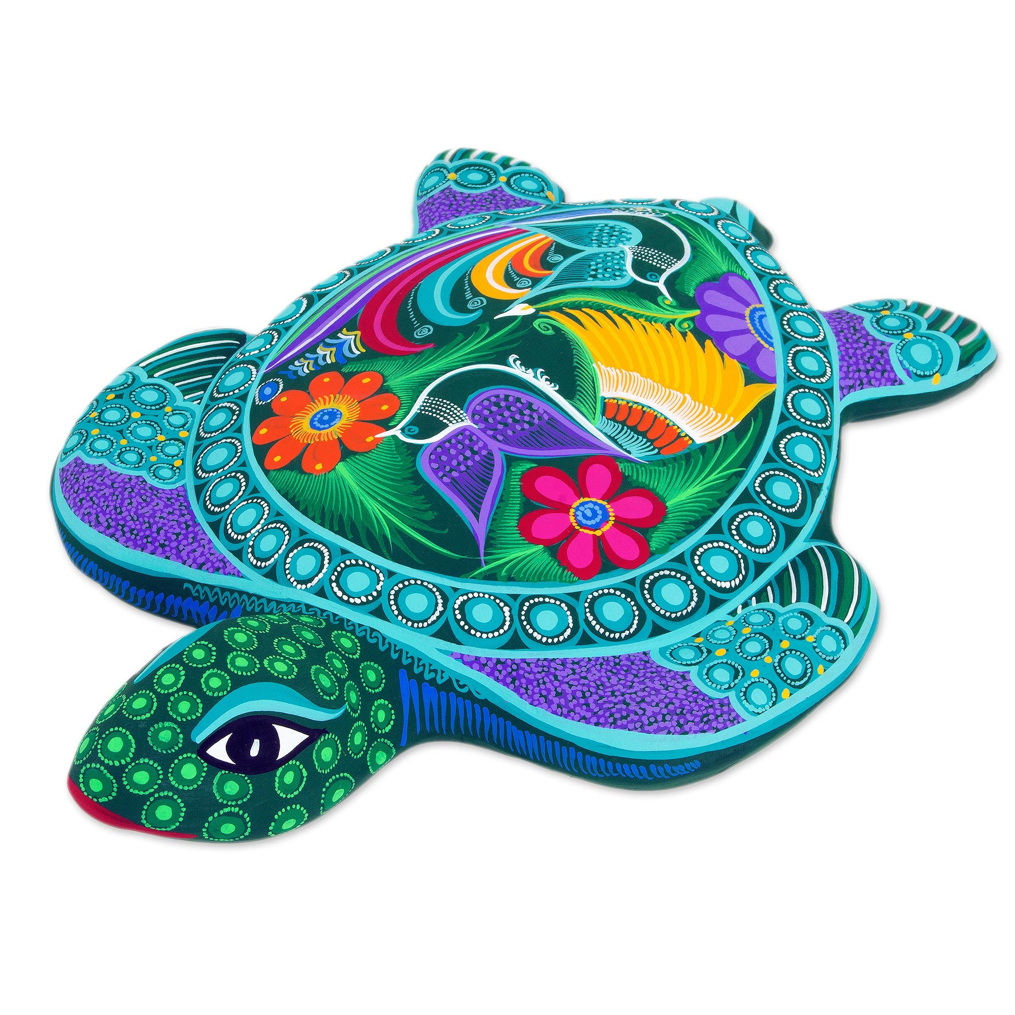 Premium Hand-Painted Ceramic Sea Turtle Wall Art – Authentic Mexican Craftsmanship