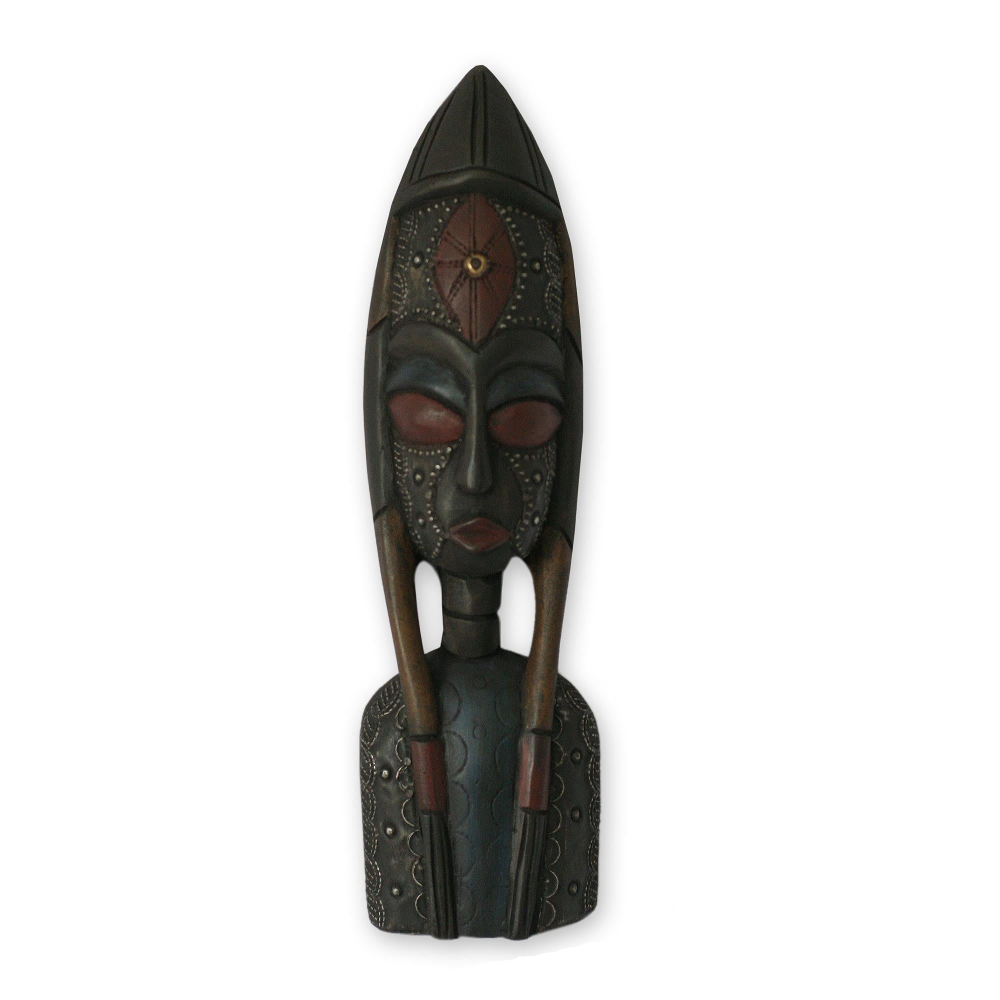 Premium My Good Friend II Handcrafted Wood Mask - Unique Cultural Artifact