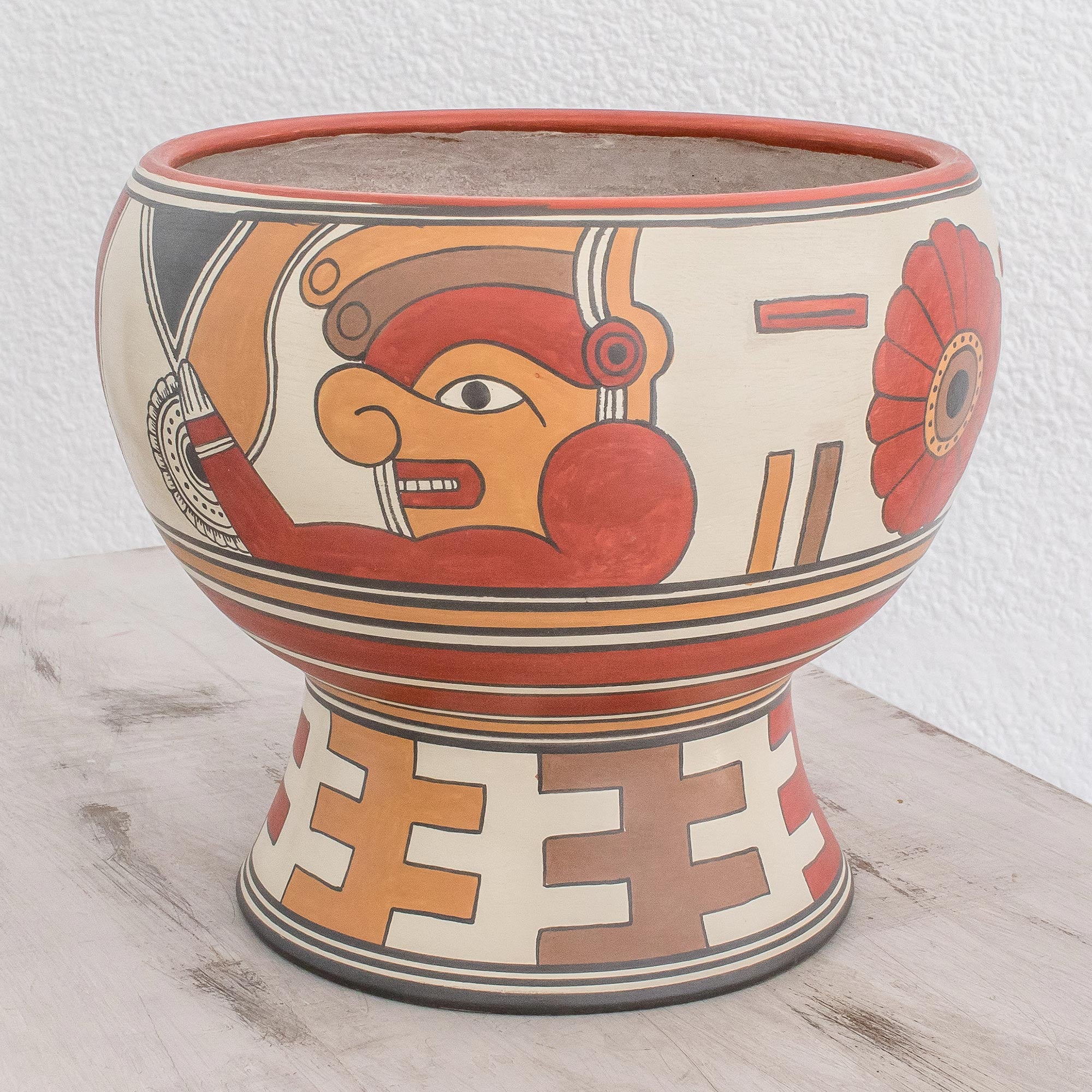 Premium Ancestral Greeting Handcrafted Terracotta Vase - Museum-Quality Replica