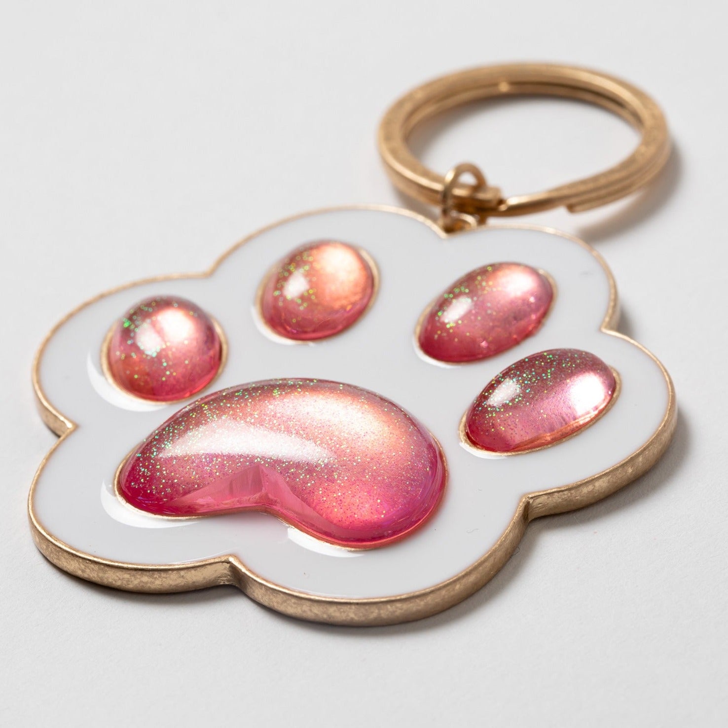Premium Stay Pawsitive Paw Print Keychain - Ultimate Pet Lover's Accessory