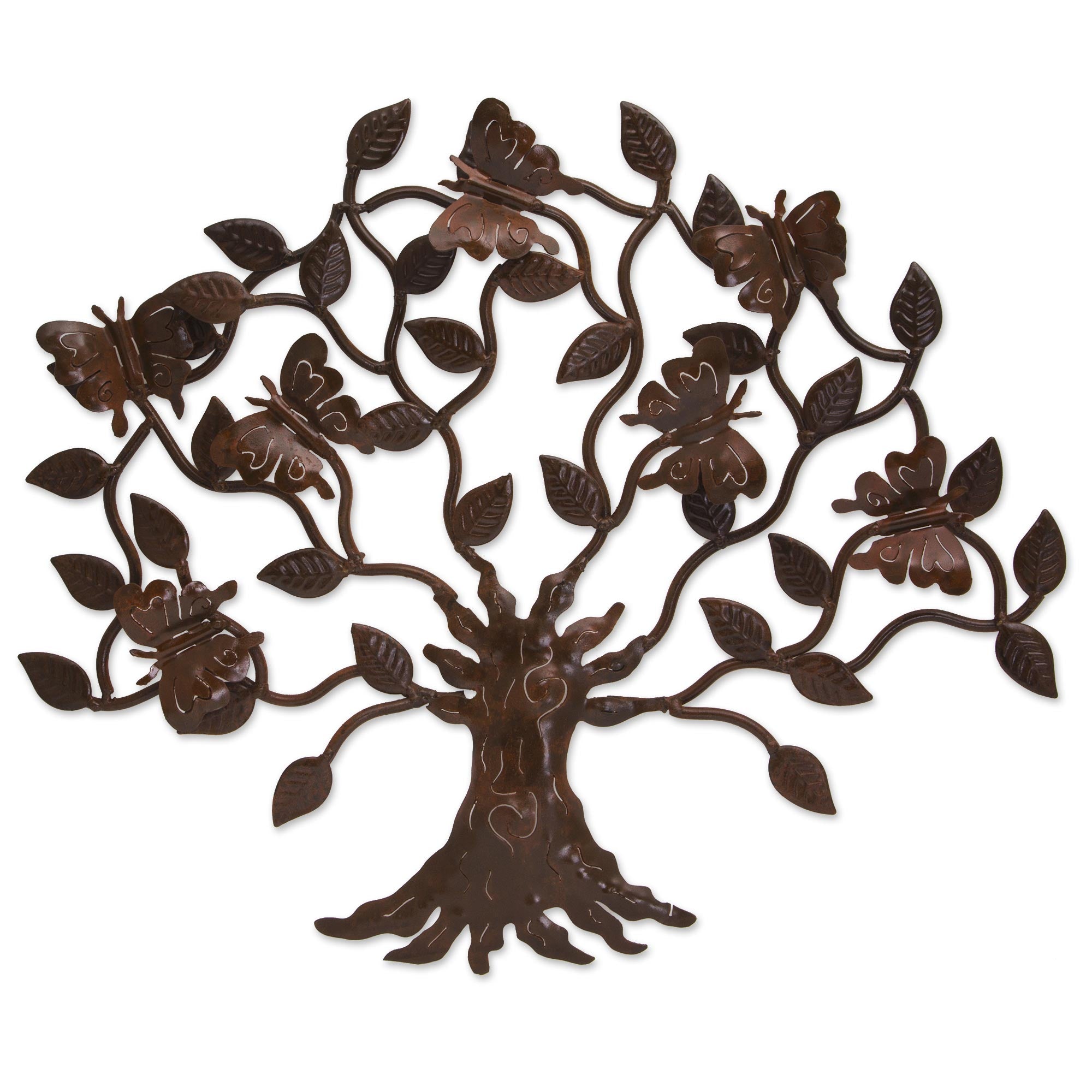Premium Butterfly Tree Artisan Iron Wall Decor | Handcrafted Home Accent