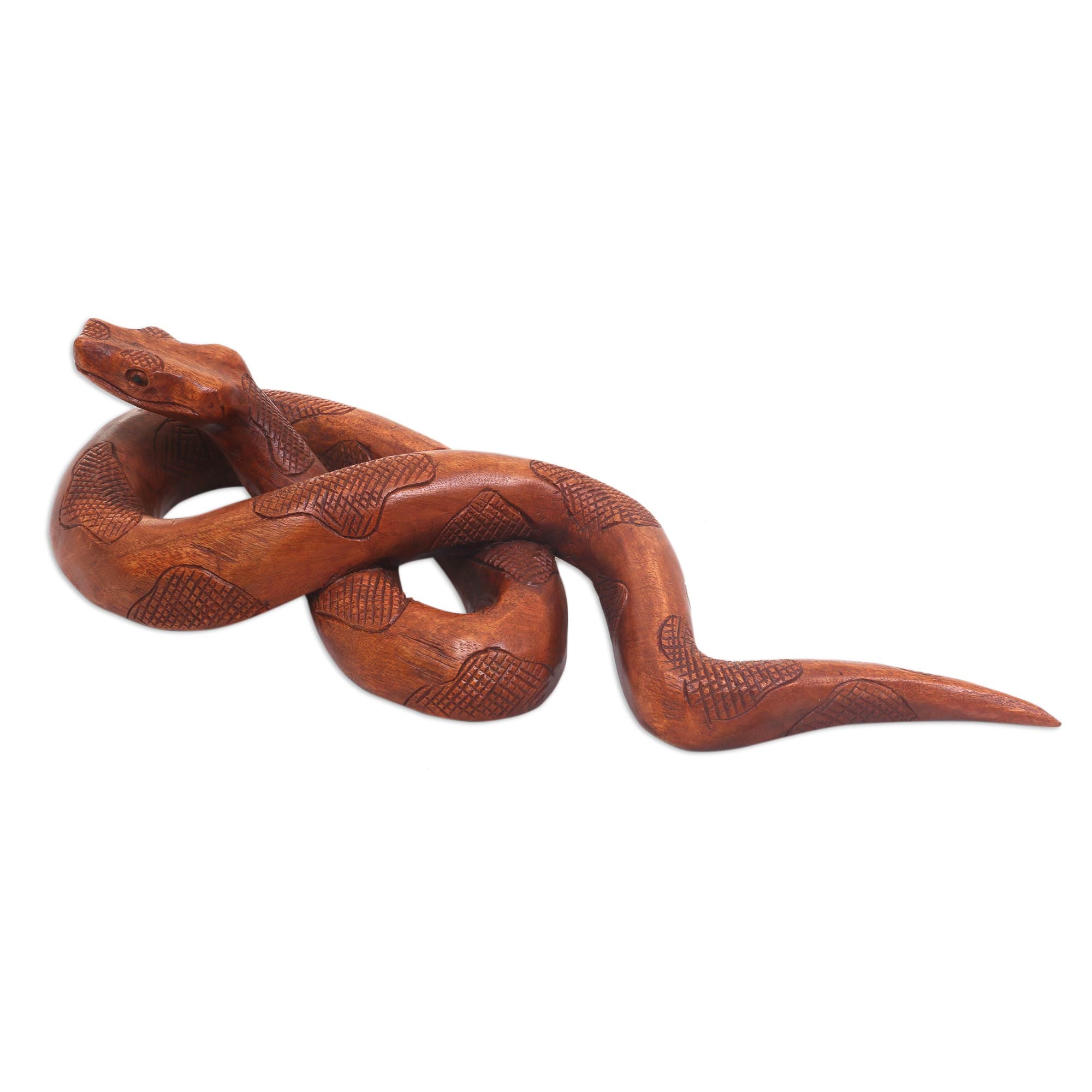 Premium Hand-Carved Python Sculpture | Authentic Balinese Artistry