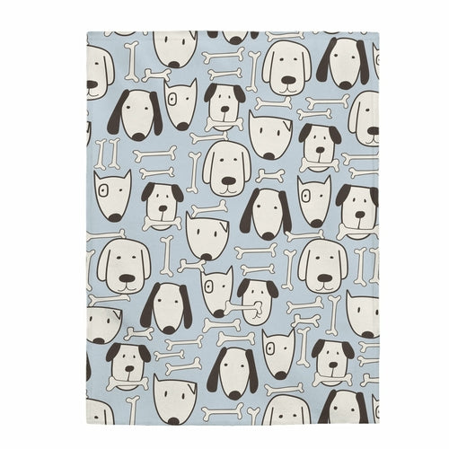Premium Dog & Bone Plush Throw Blanket