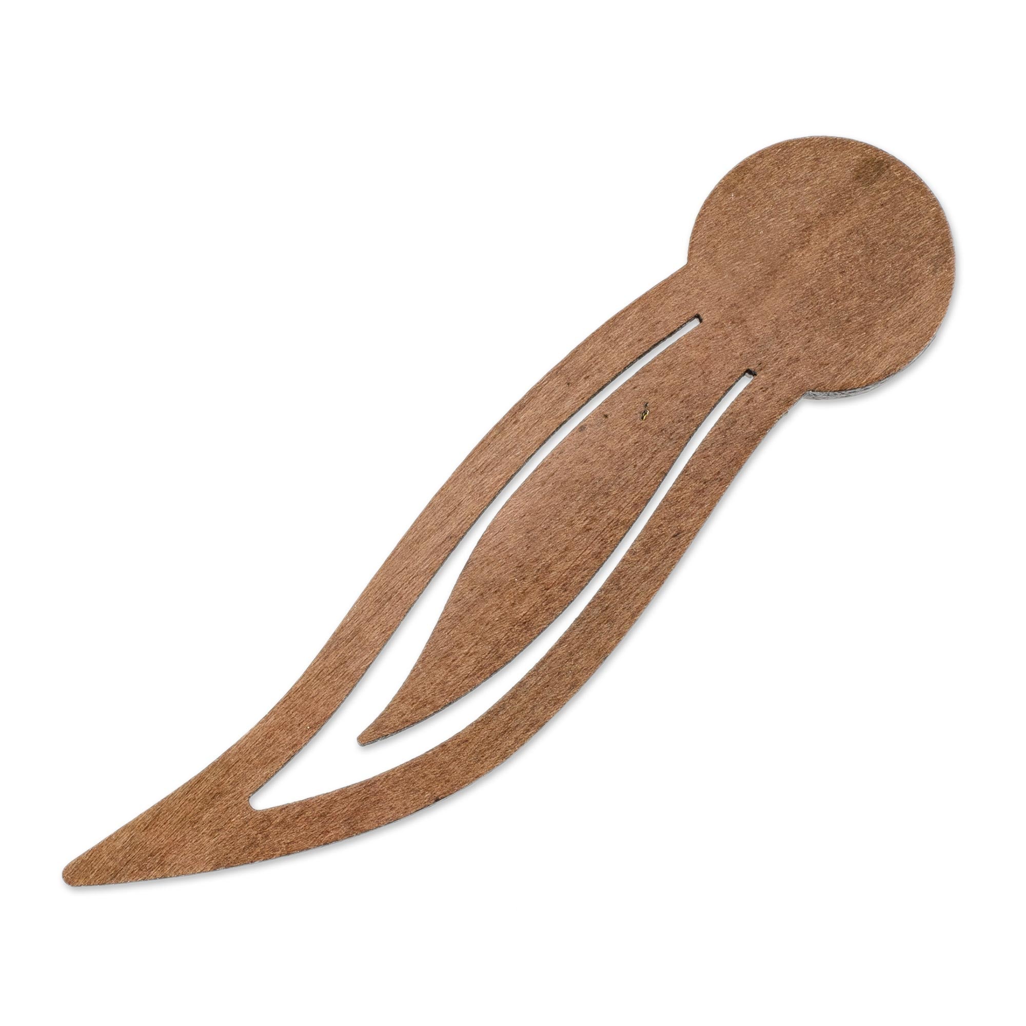 Premium Sloth-Themed Teak Wood Bookmark - Handcrafted in Costa Rica