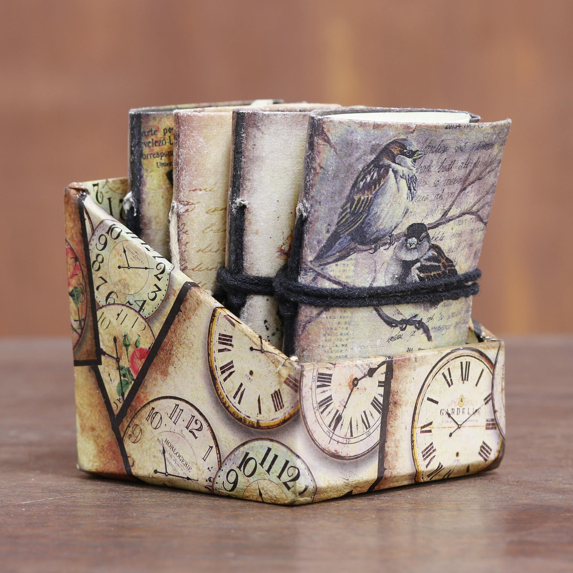 Premium Birds of Time Handcrafted Journals Set of 4 – Exquisite Bird Motif Design