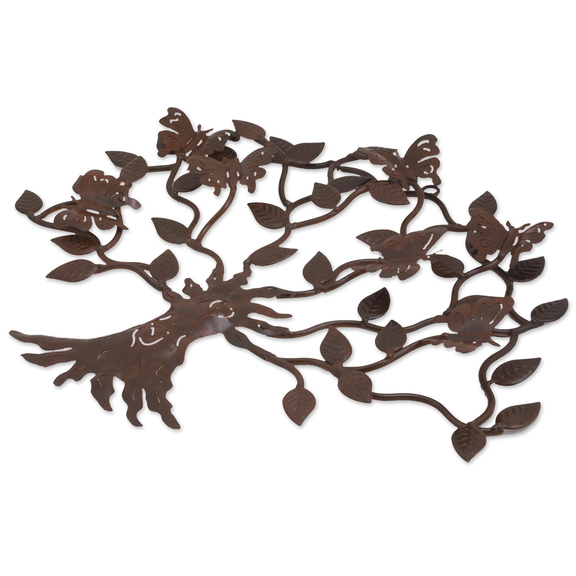 Premium Butterfly Tree Artisan Iron Wall Decor | Handcrafted Home Accent