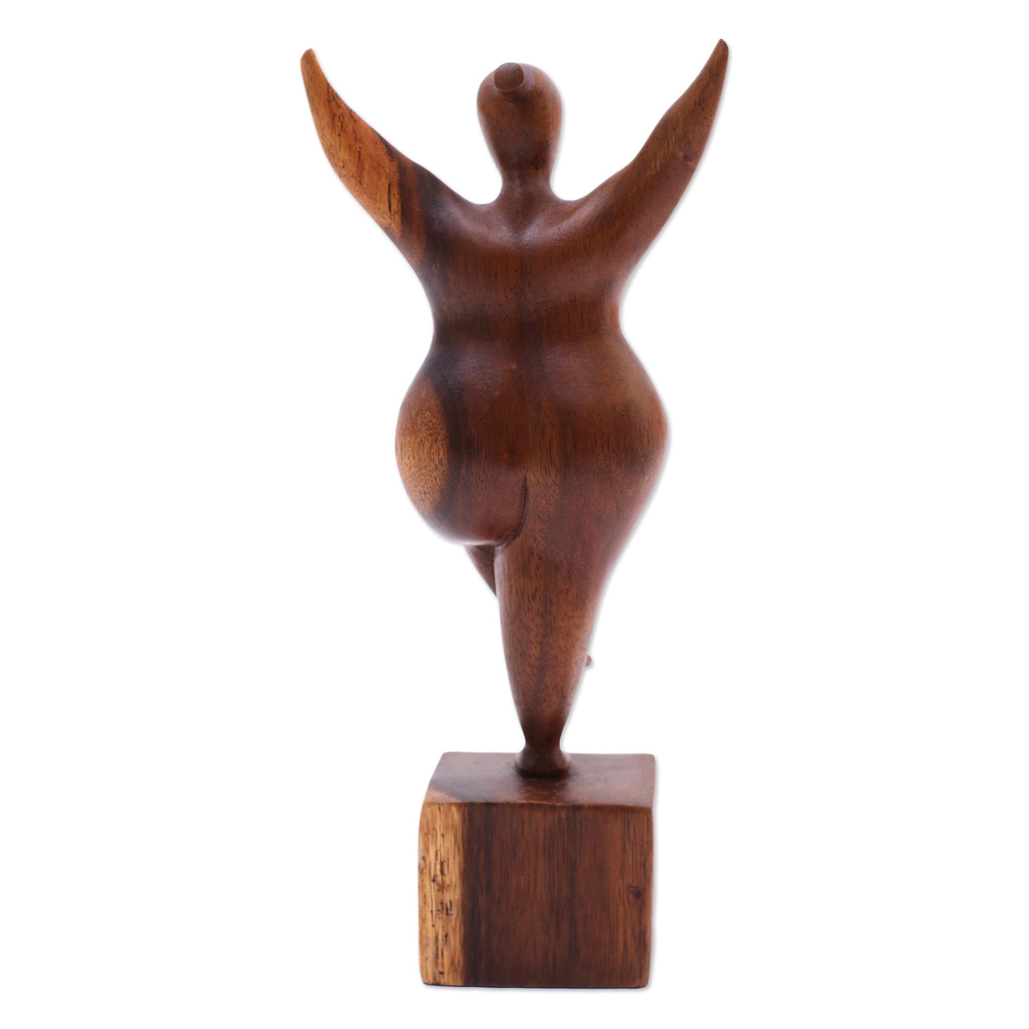 Premium Hand-Carved Suar Wood Sculpture: Celebrating the Female Form