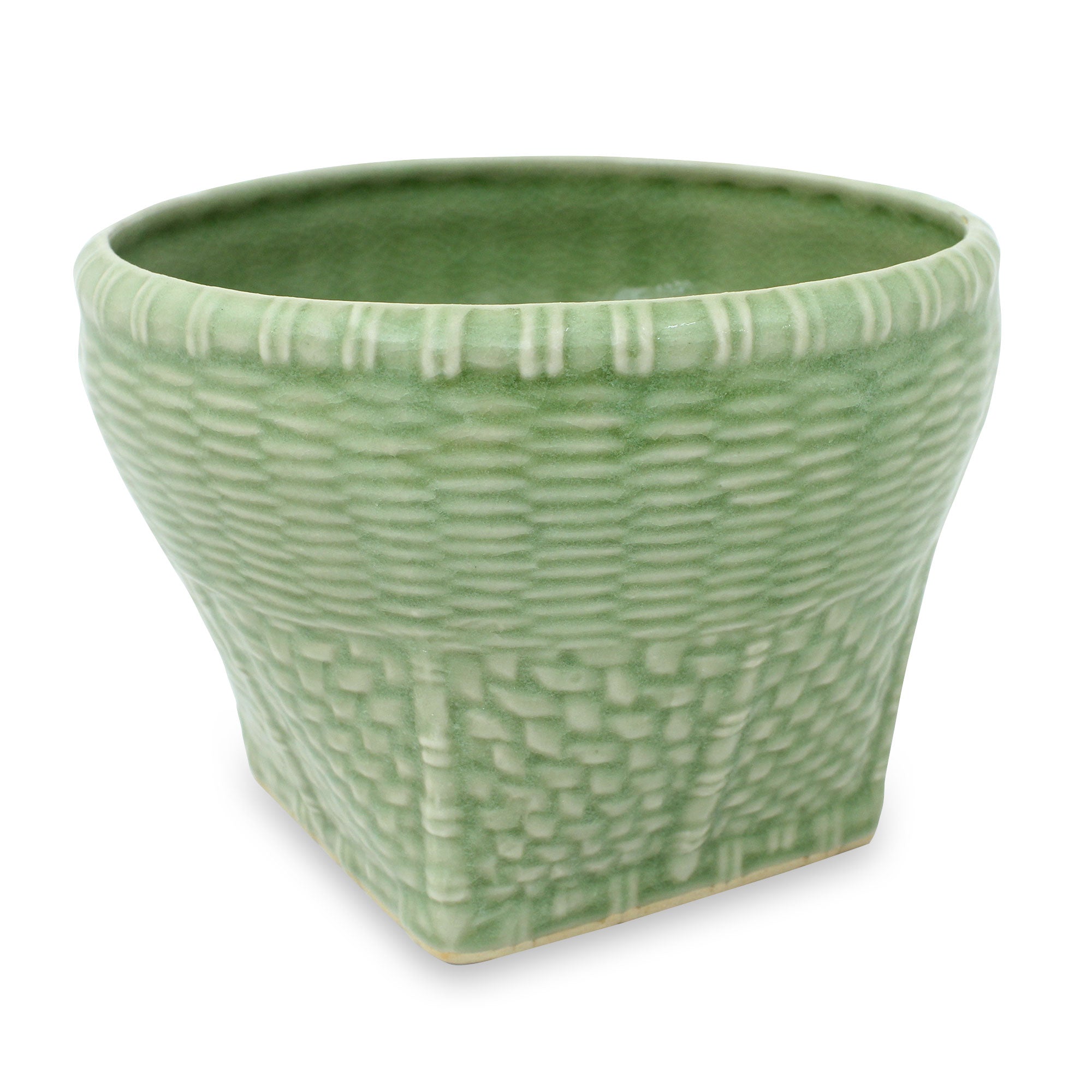 Premium Handcrafted Celadon Green Ceramic Vase – Large