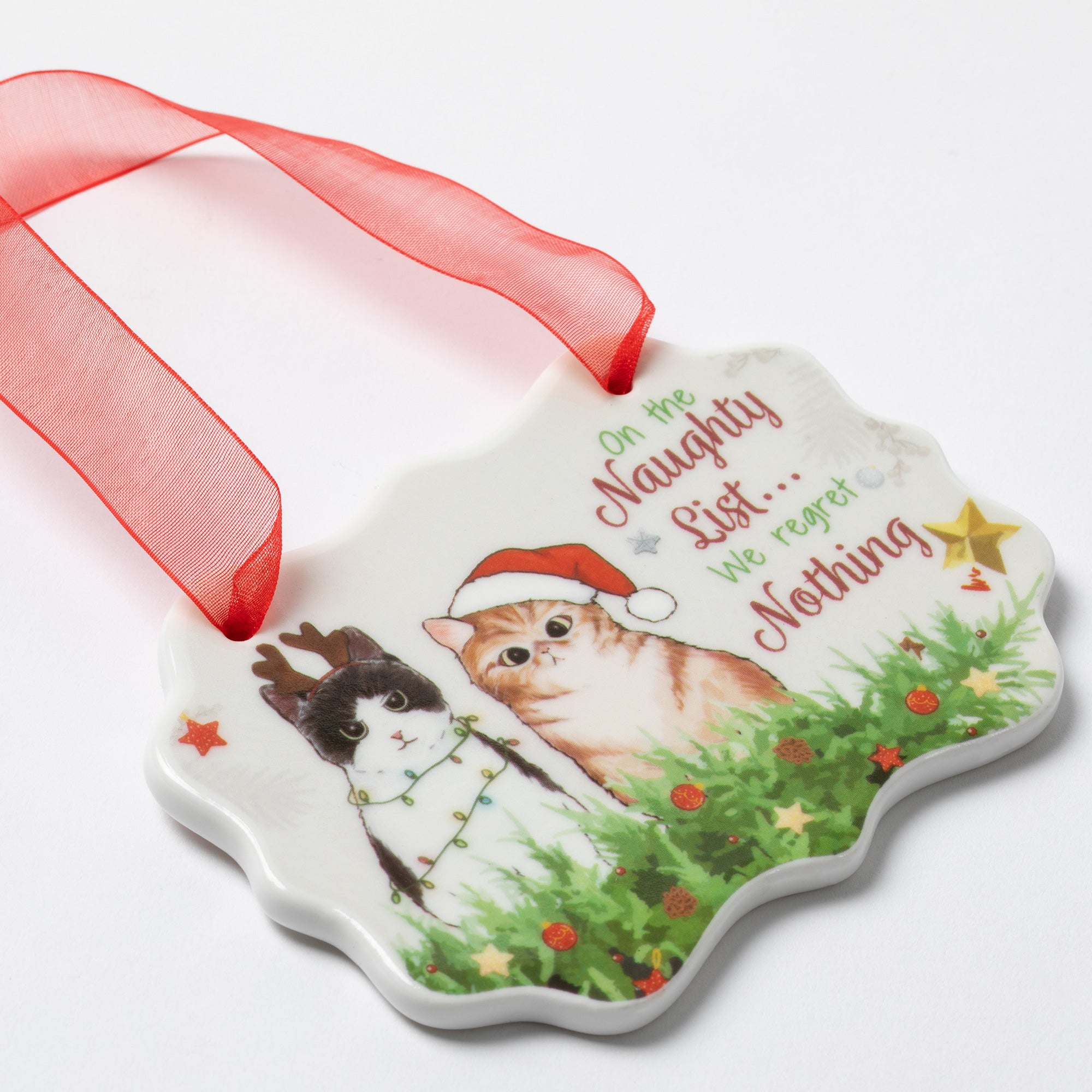 Premium Naughty List Christmas Ornament for Pet Lovers