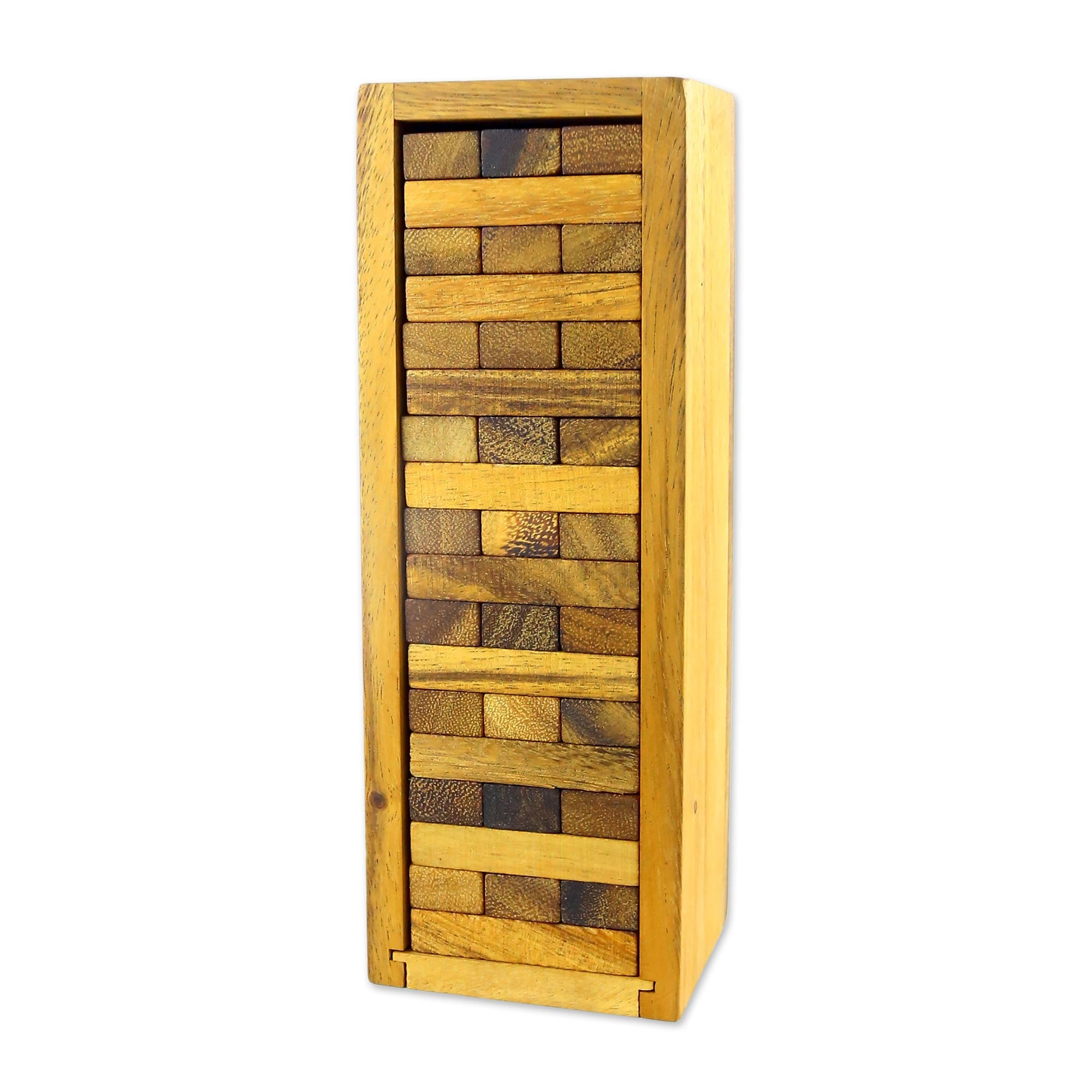 Premium Rain Tree Wood Stacking Tower Game - Ultimate Family Fun