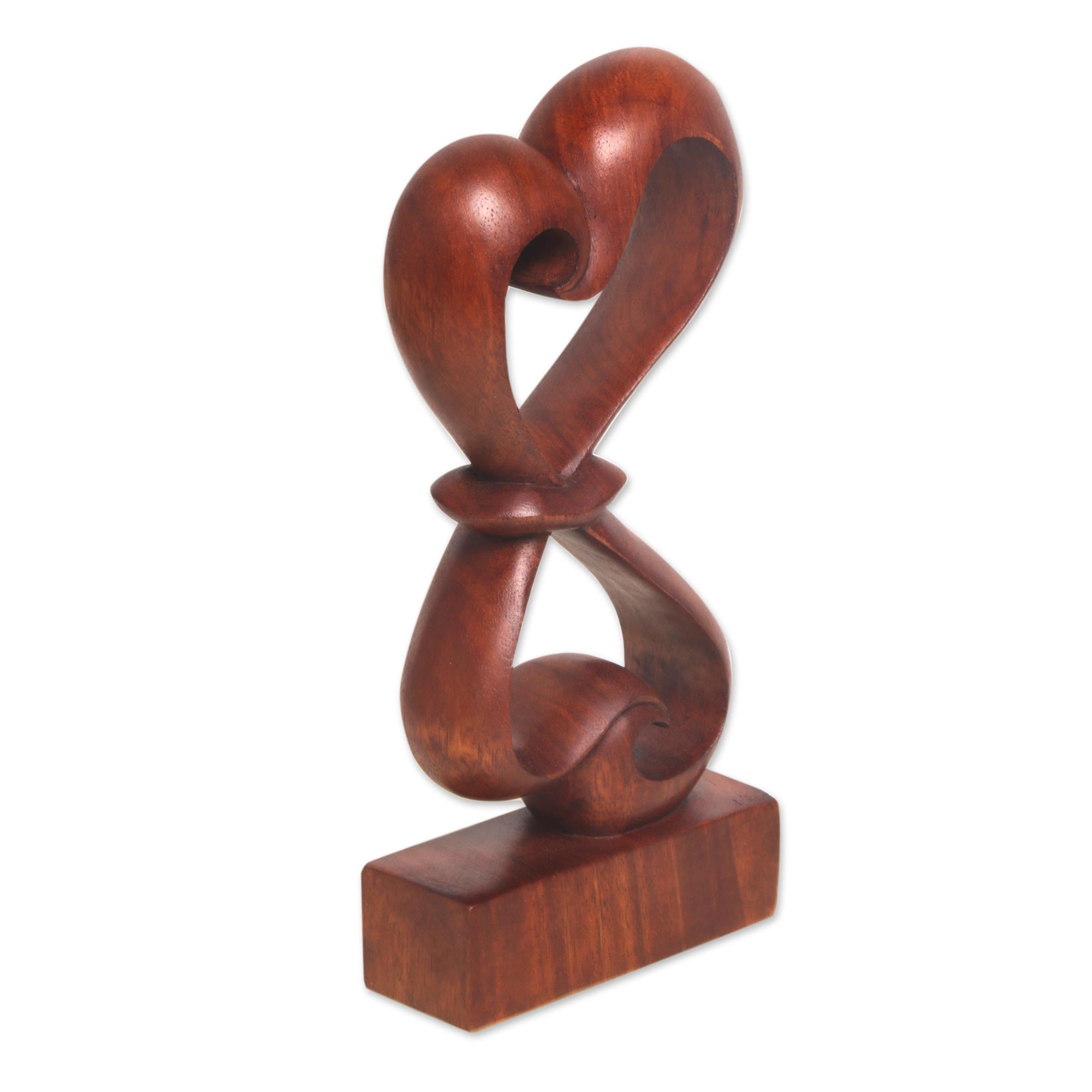 Premium Heartfelt Infinity Wood Sculpture