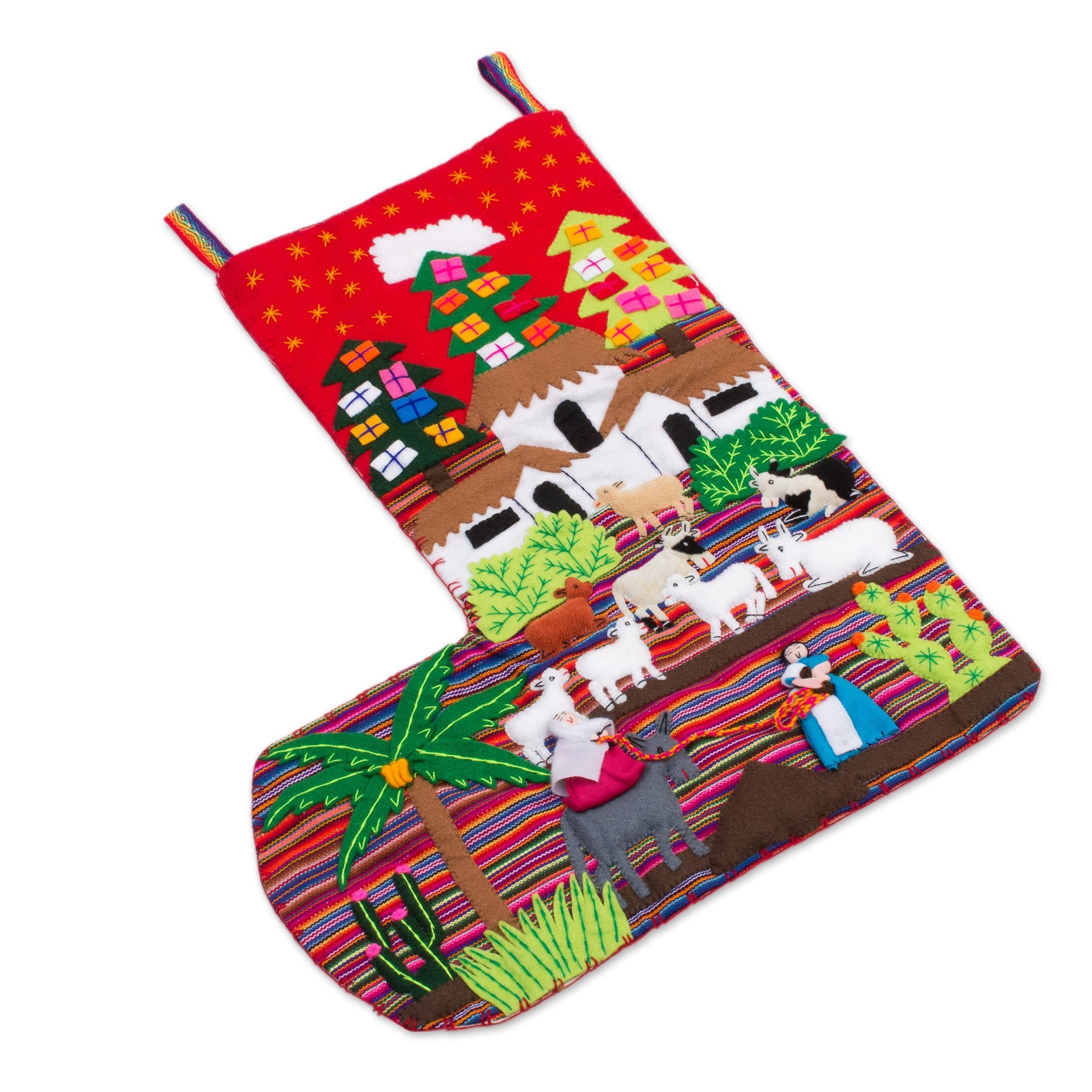 Premium Christmas Stocking - No Room at the Inn Applique Heirloom