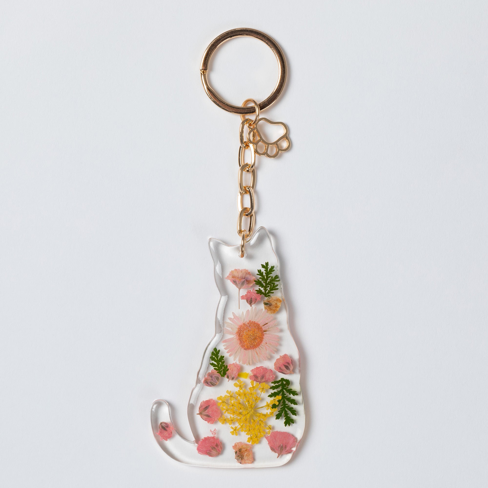 Premium Real Flowers Pet Keychain - Glamorous & Unique