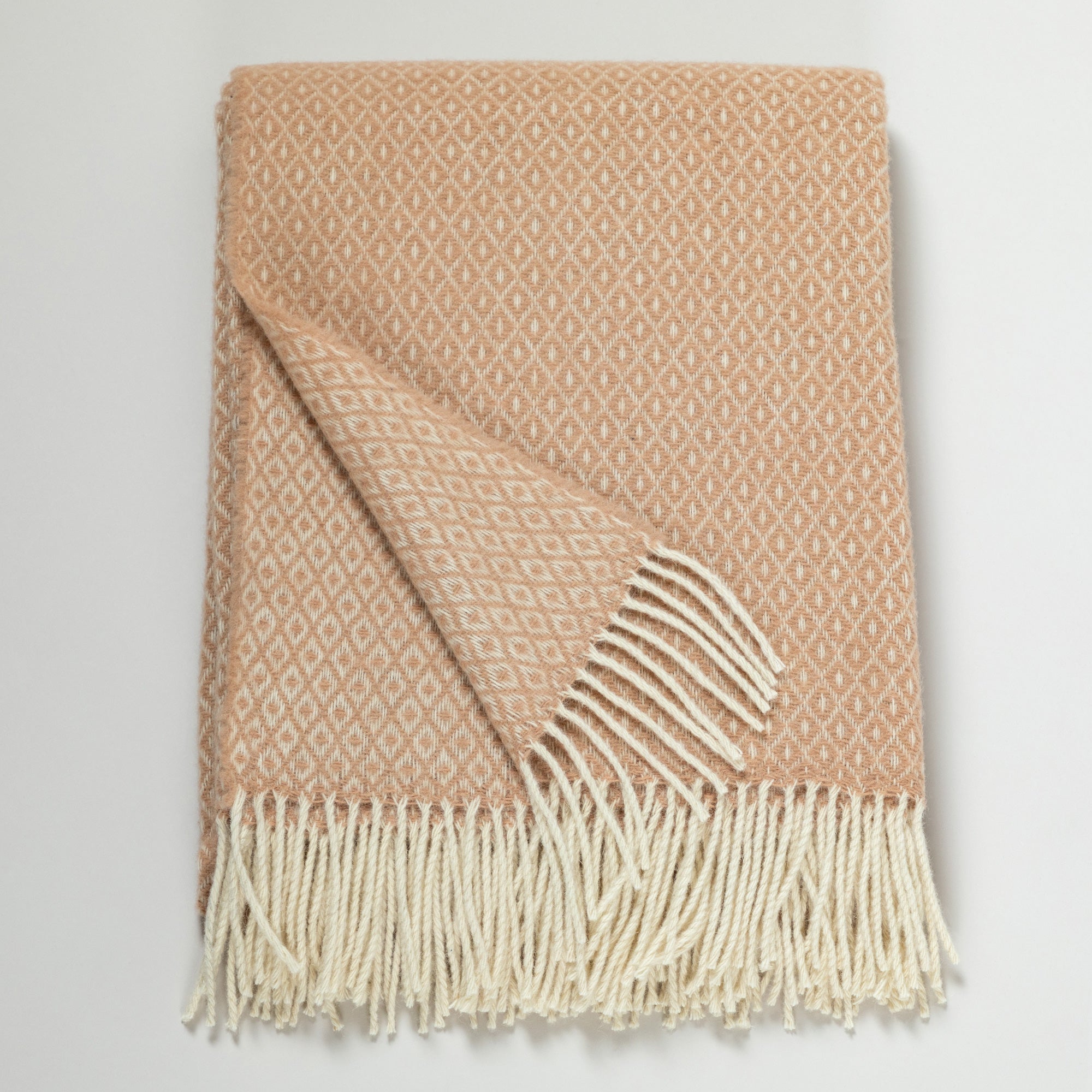 Premium Ukrainian 100% Wool Fringed Throw Blanket - Ultimate Warmth & Style