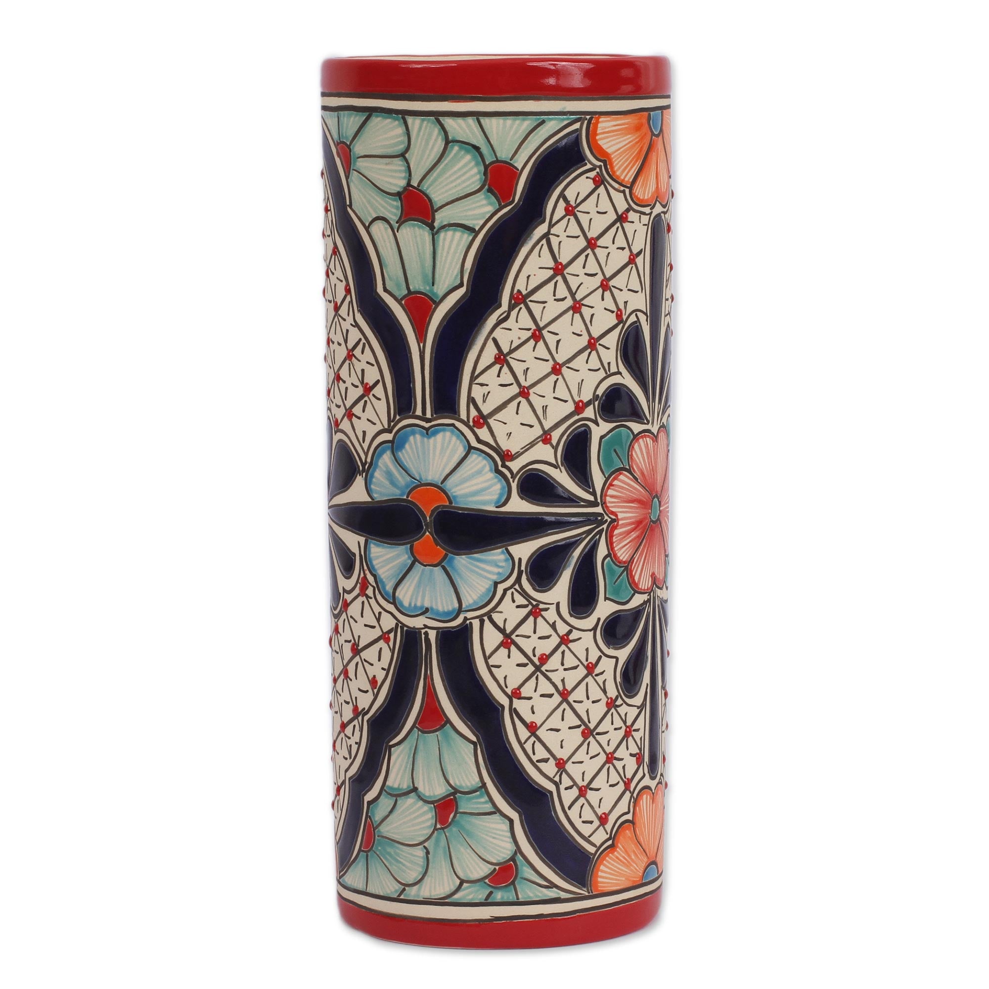 Premium Handmade Talavera Ceramic Vase – Floral Desire Collection